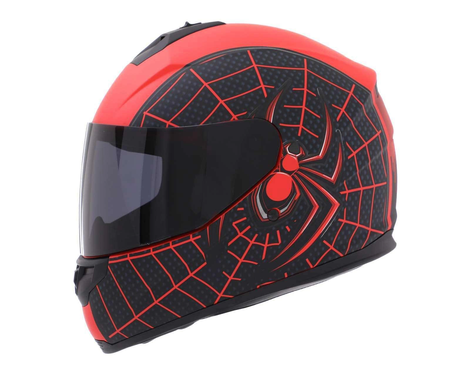 Foto 3 pulgar | Casco para Motociclista Edge Extragrande Miles Morales Rojo