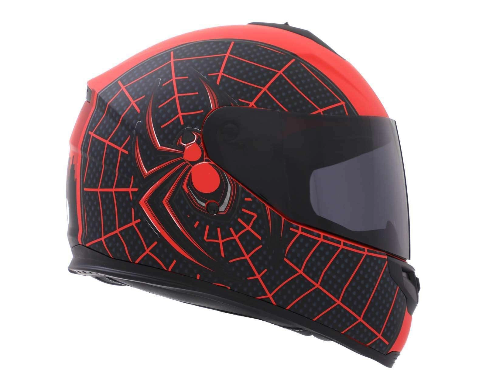 Foto 6 pulgar | Casco para Motociclista Edge Extragrande Miles Morales Rojo