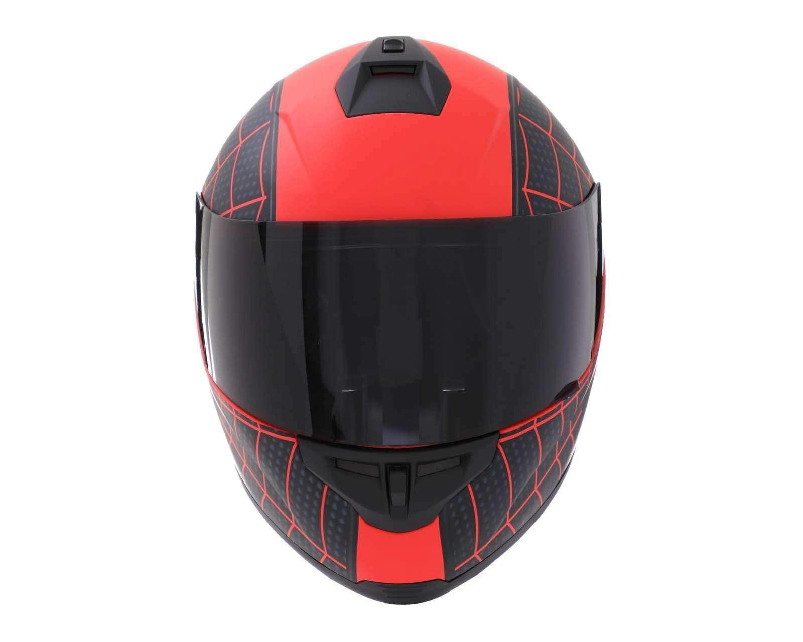 Foto 7 pulgar | Casco para Motociclista Edge Extragrande Miles Morales Rojo