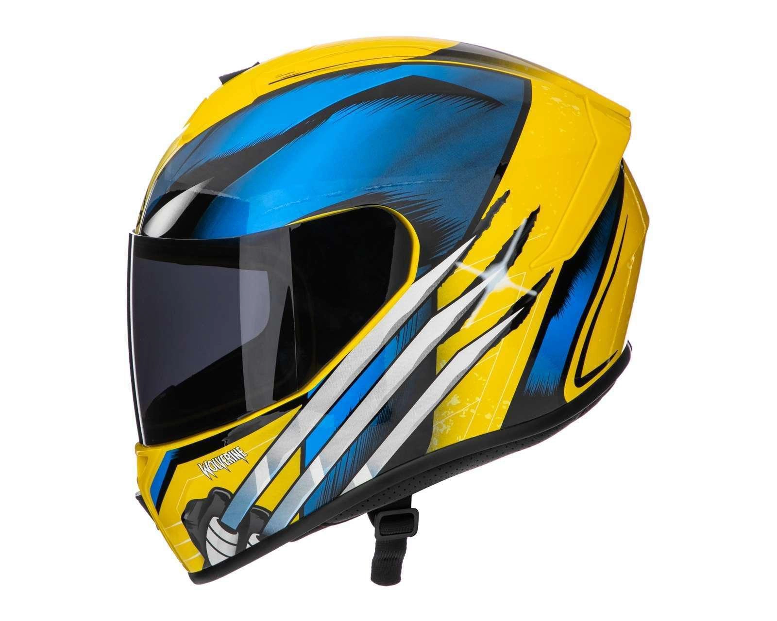 Foto 2 | Casco para Motociclista Edge Extragrande Wolverine Amarillo