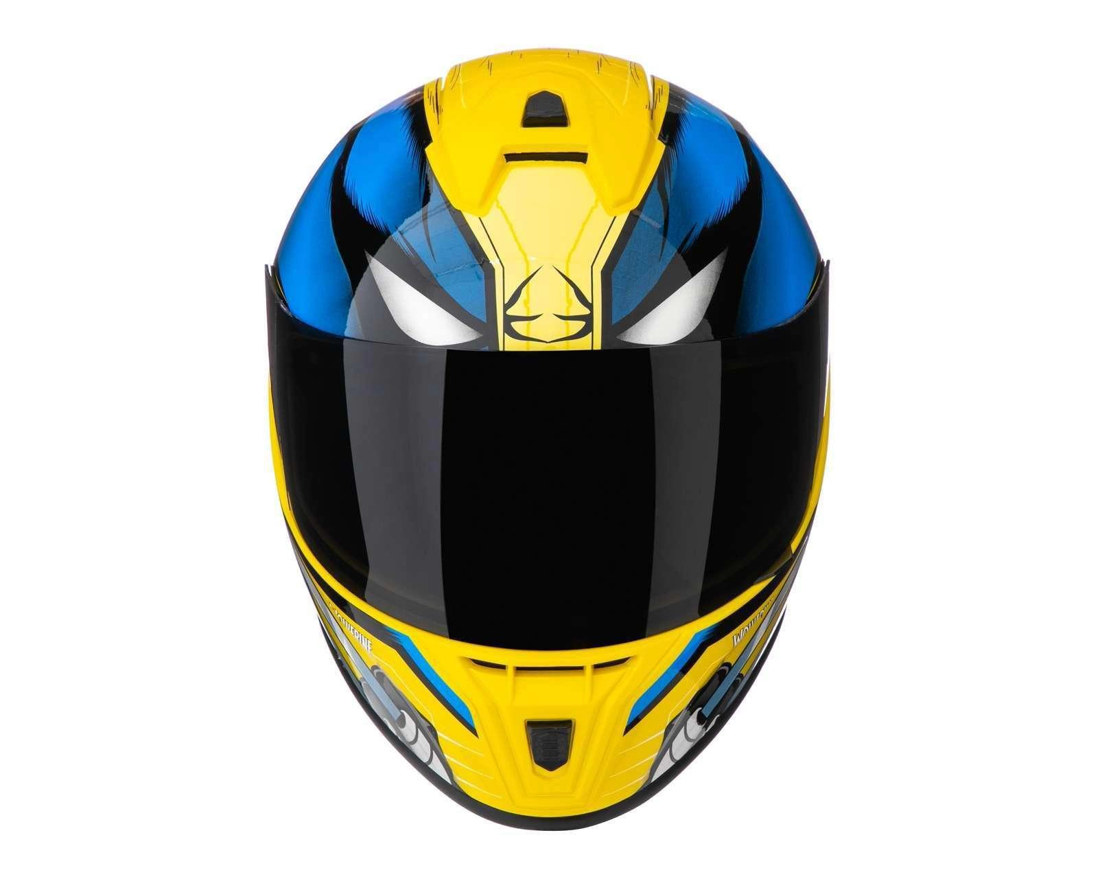 Foto 7 pulgar | Casco para Motociclista Edge Extragrande Wolverine Amarillo