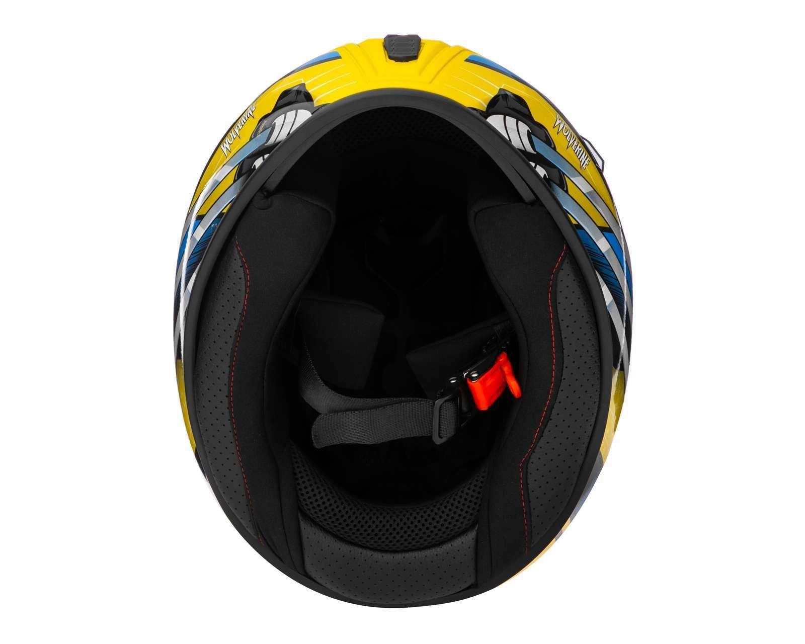 Foto 8 pulgar | Casco para Motociclista Edge Extragrande Wolverine Amarillo