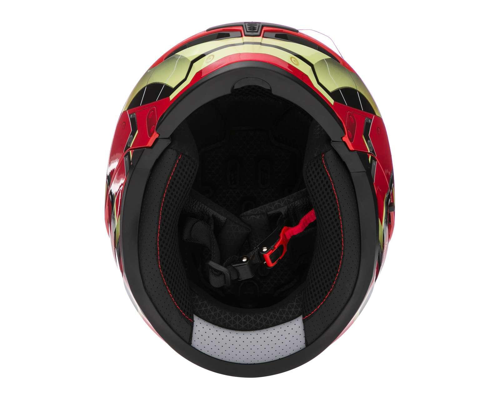 Foto 8 pulgar | Casco para Motociclista Edge Mediano Iron Man Rojo