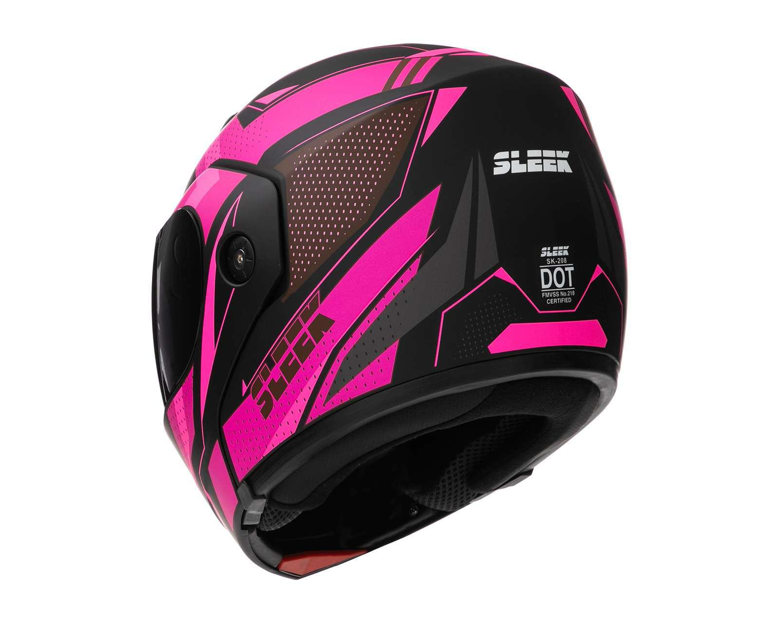 Foto 3 | Casco para Motociclista Sleek Chico Abatible Rosa