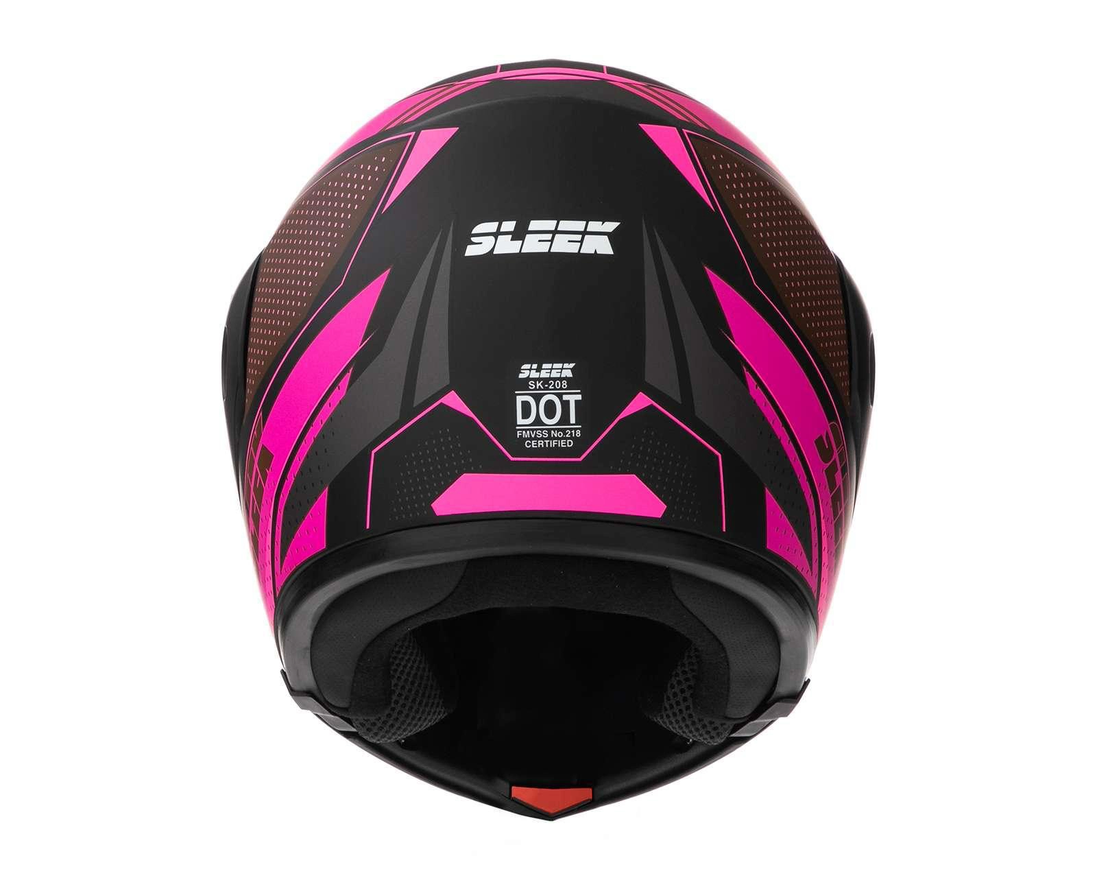 Foto 5 pulgar | Casco para Motociclista Sleek Chico Abatible Rosa