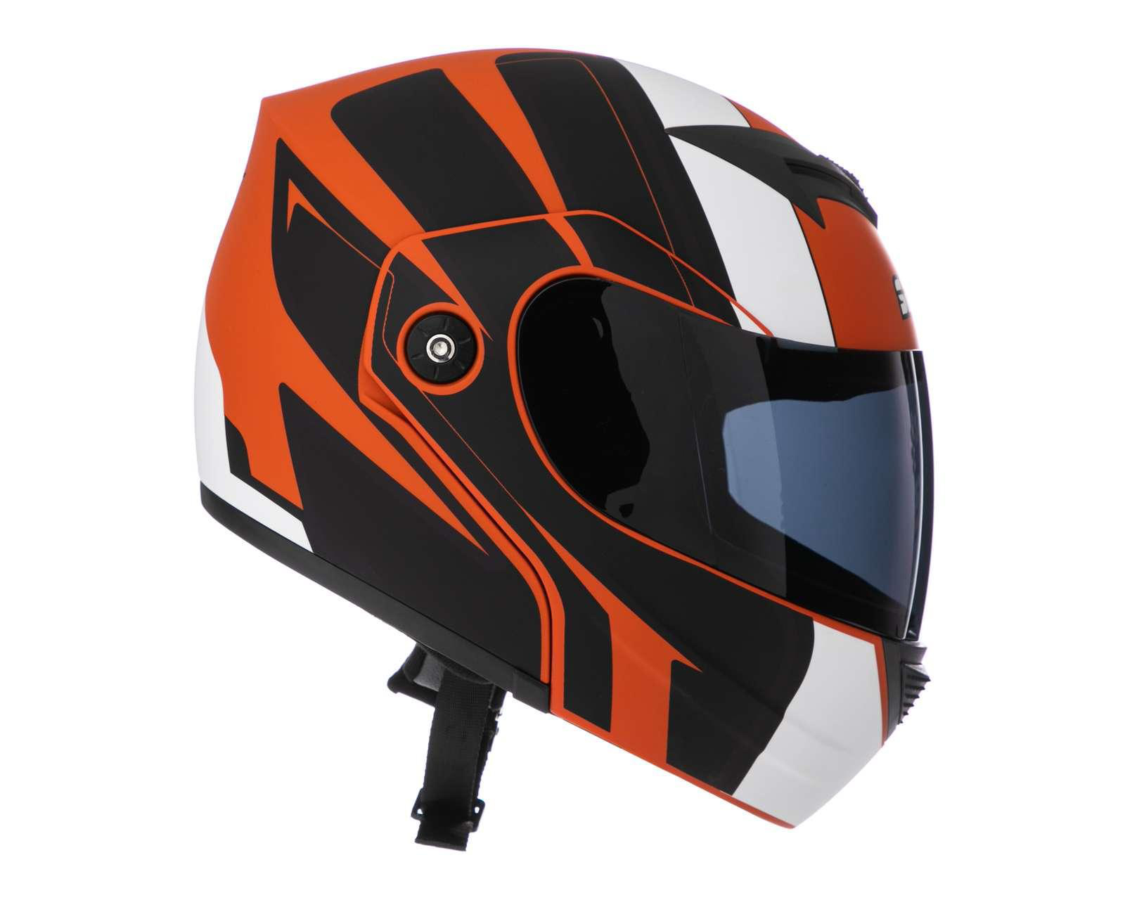 Foto 6 pulgar | Casco para Motociclista Sleek Extragrande Anaranjado