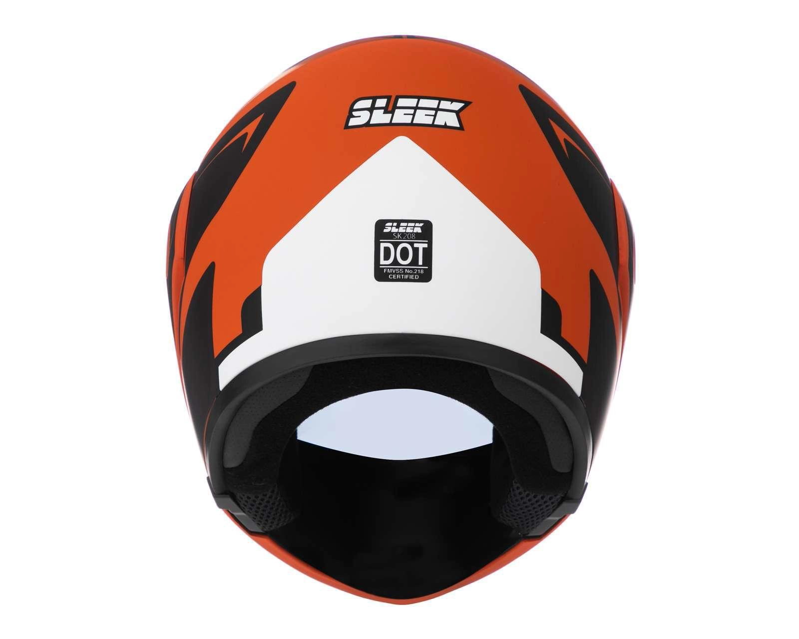 Foto 5 pulgar | Casco para Motociclista Sleek Grande Anaranjado