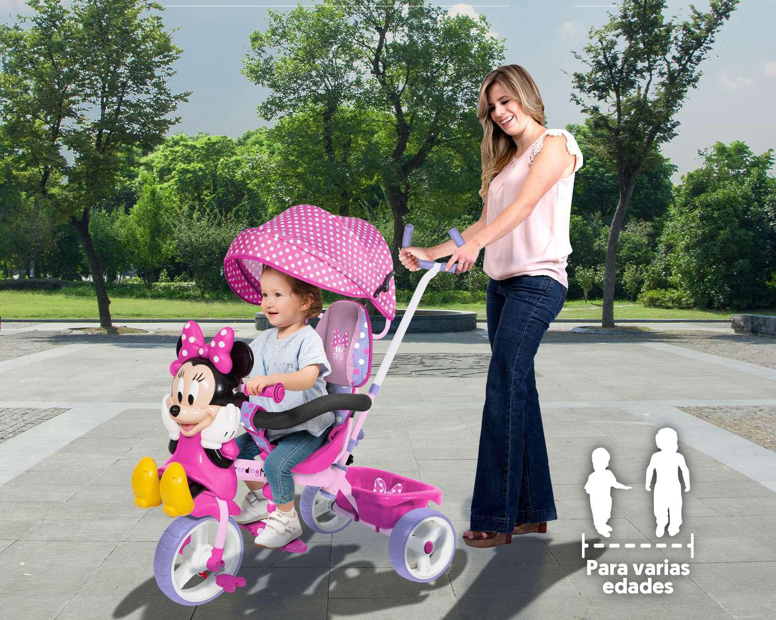 Foto 2 | Triciclo Etapas Flying Wheels Minnie Mouse 3 en 1