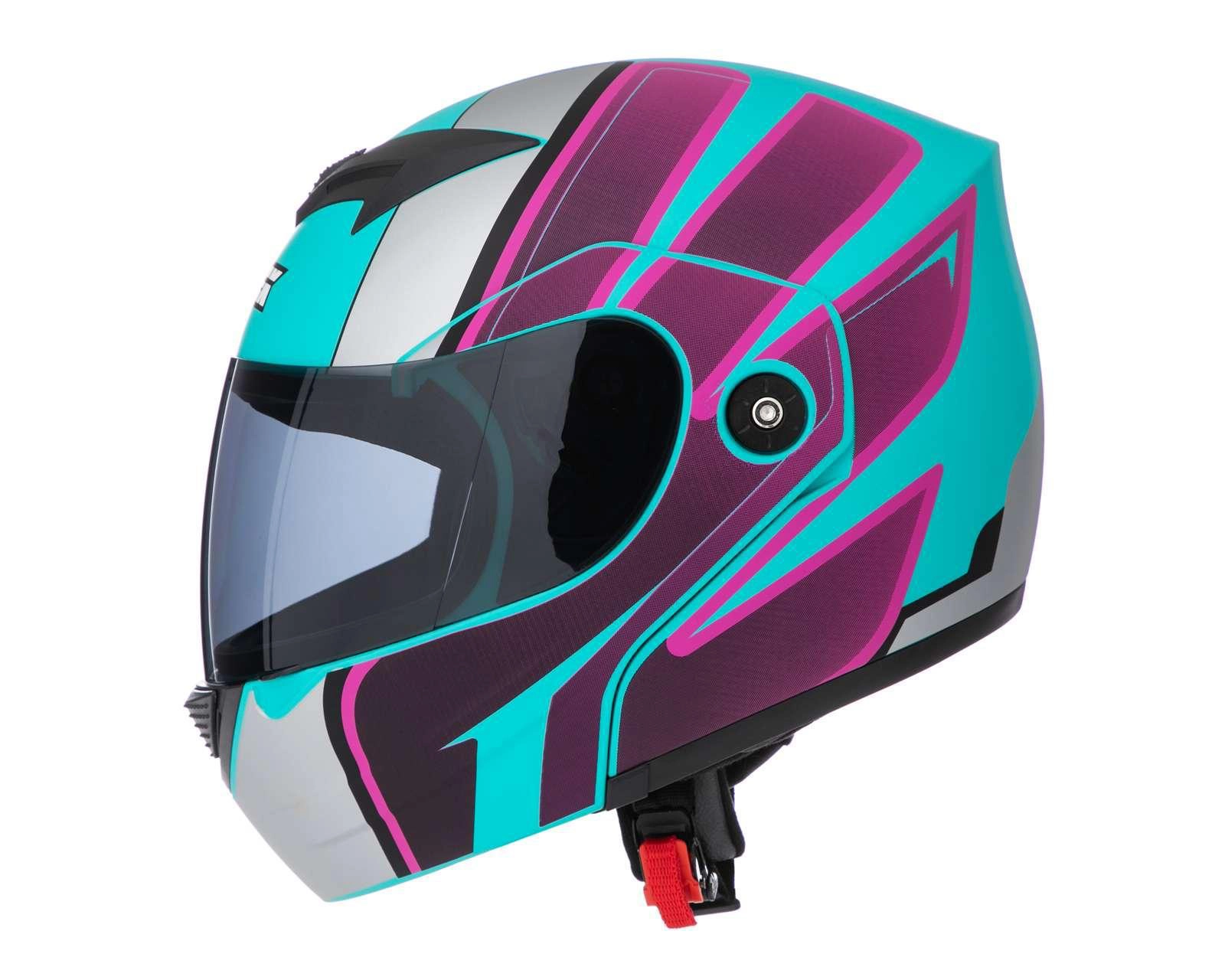 Foto 2 | Casco para Motociclista Sleek Extragrande Azul/Morado