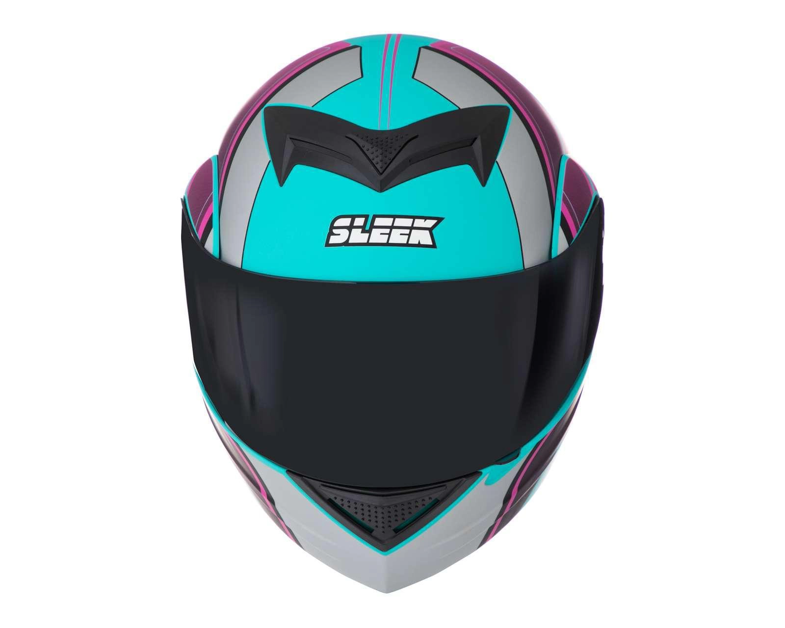 Foto 7 pulgar | Casco para Motociclista Sleek Extragrande Azul/Morado