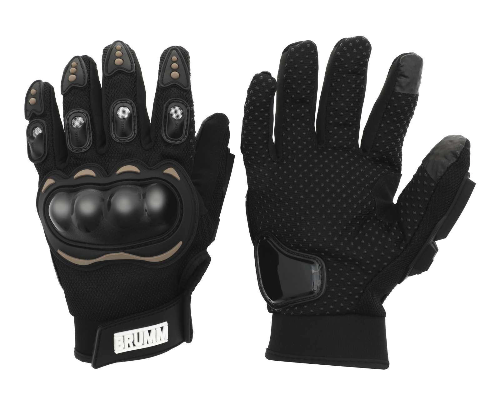 Guantes para Motociclista Brumm Negros Extra Grande