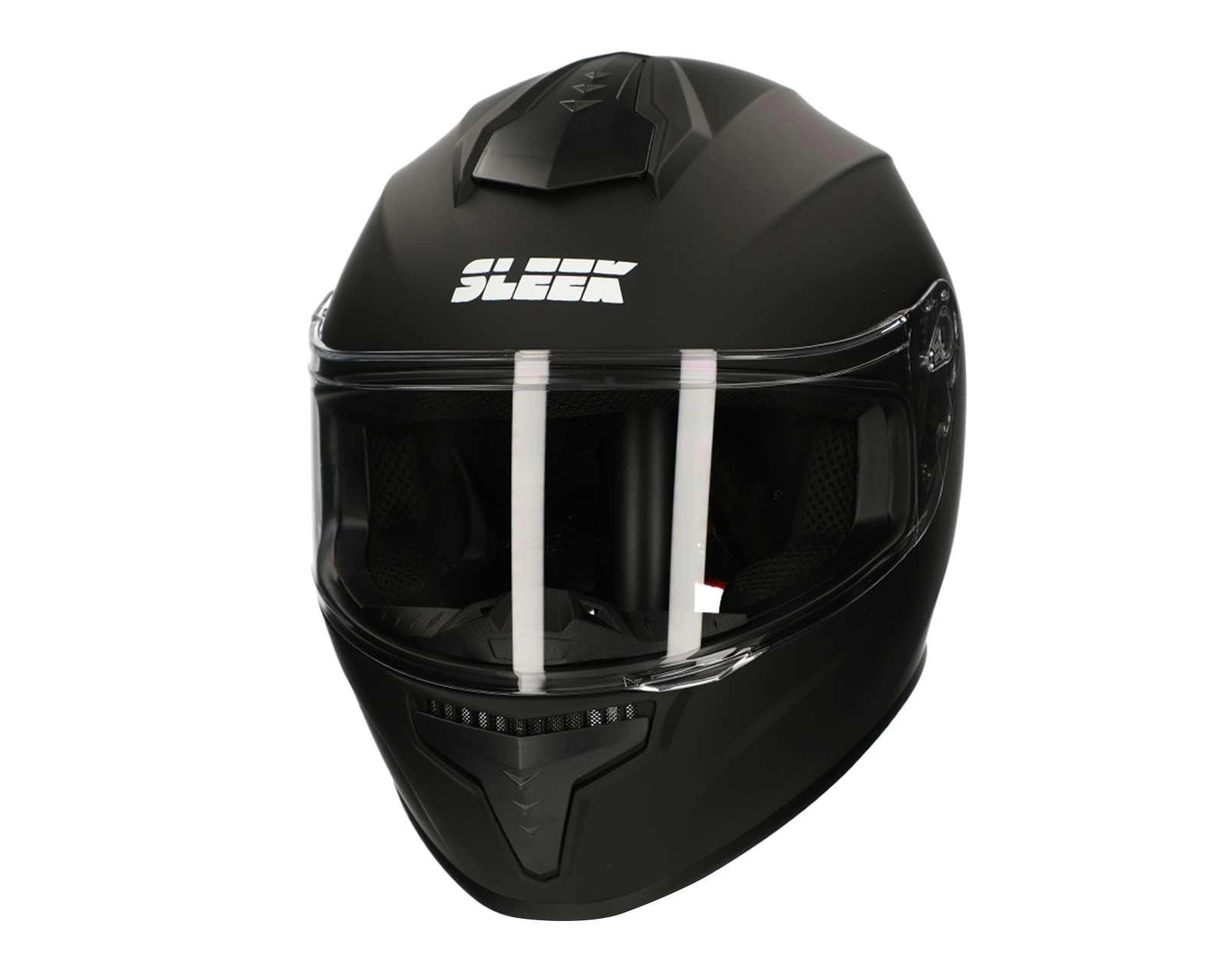 Foto 2 pulgar | Casco para Motociclista Sleek Extragrande Negro