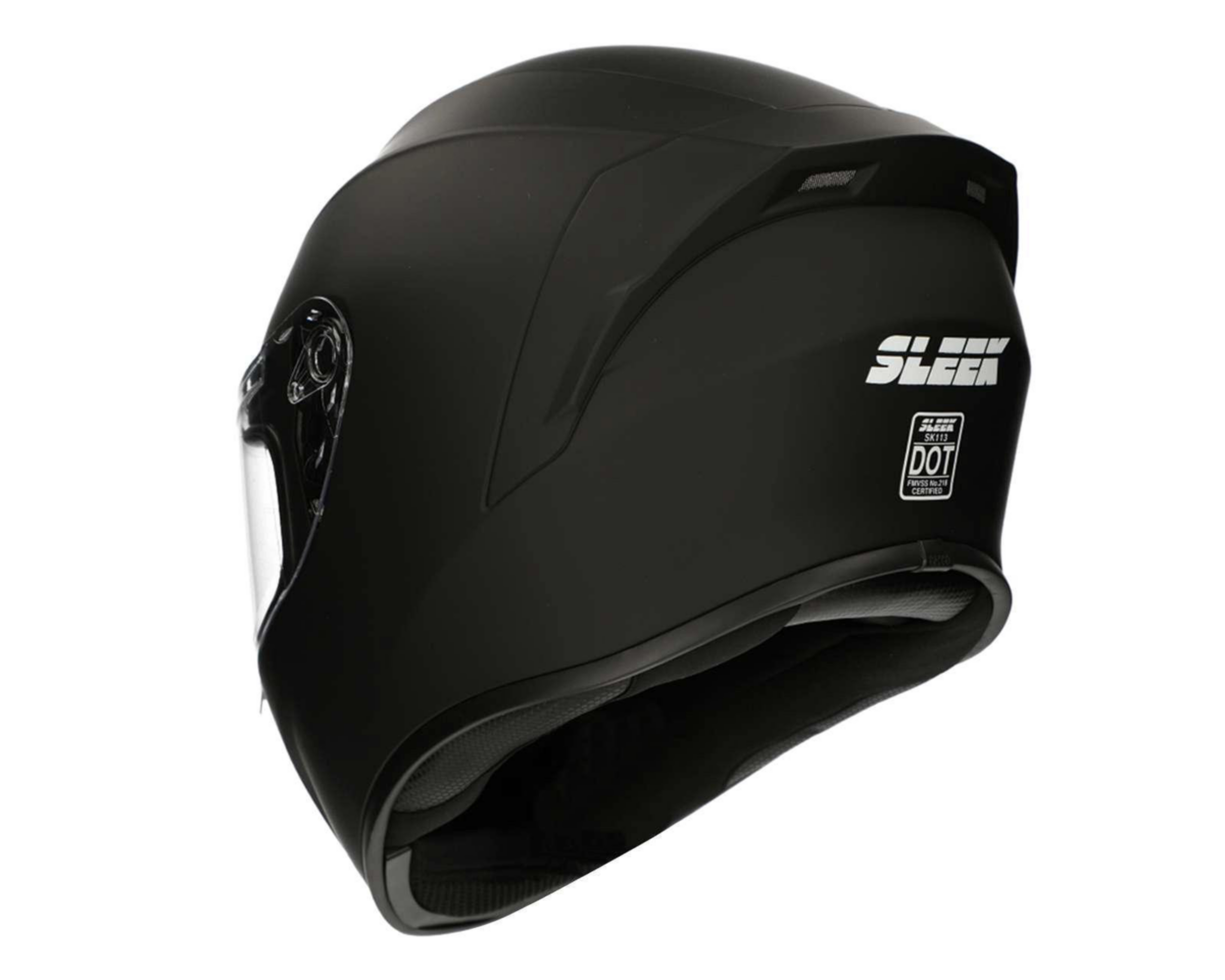 Foto 4 pulgar | Casco para Motociclista Sleek Extragrande Negro