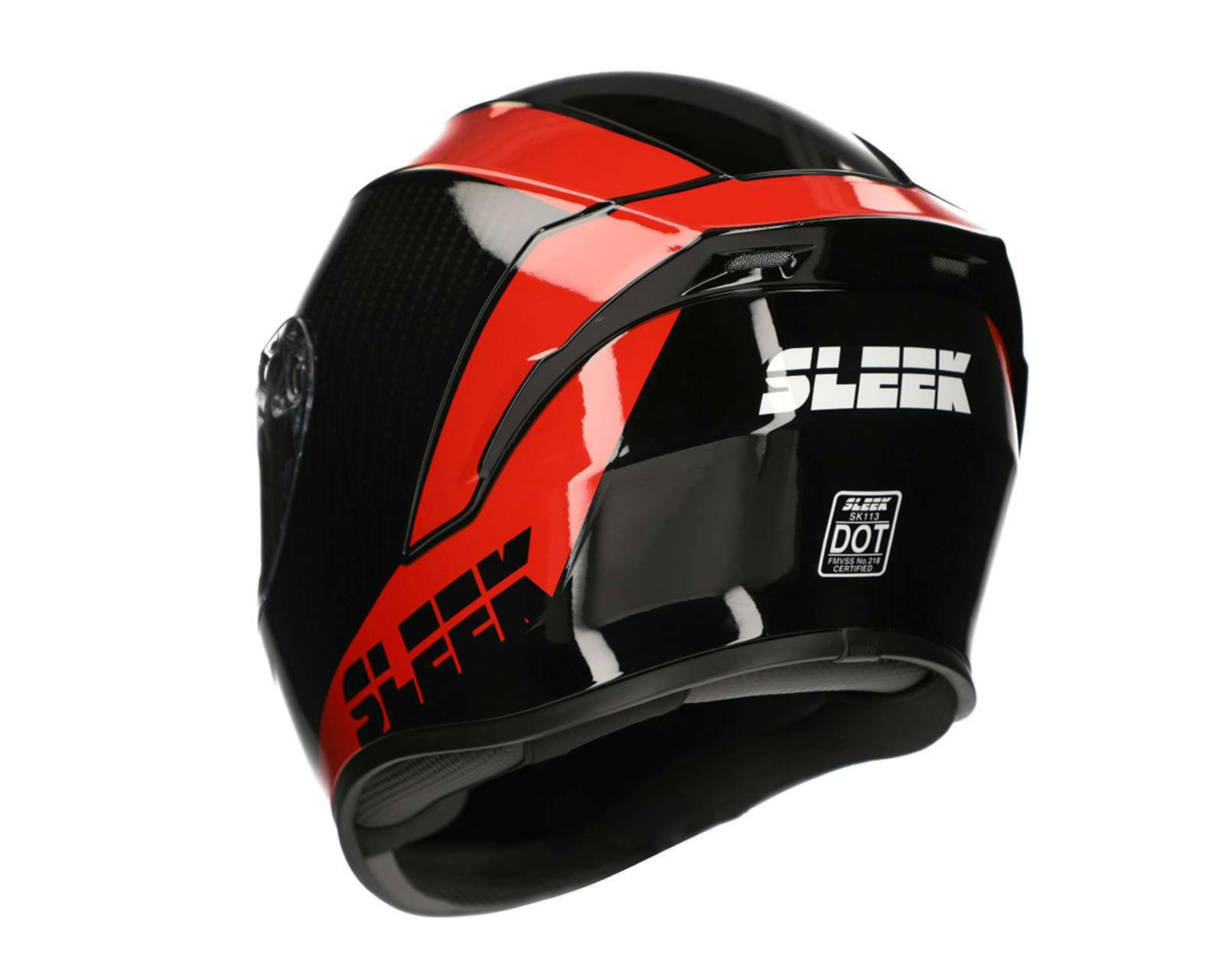 Foto 4 pulgar | Casco para Motociclista Sleek Extragrande Negro