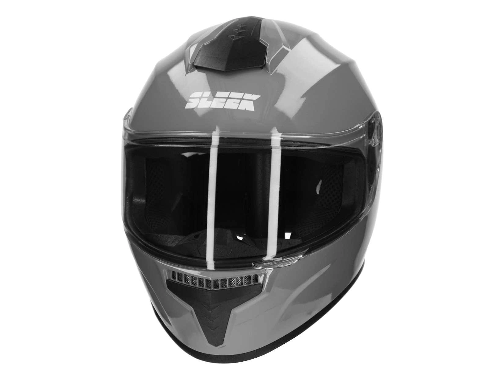 Foto 2 pulgar | Casco para Motociclista Sleek Extragrande Gris