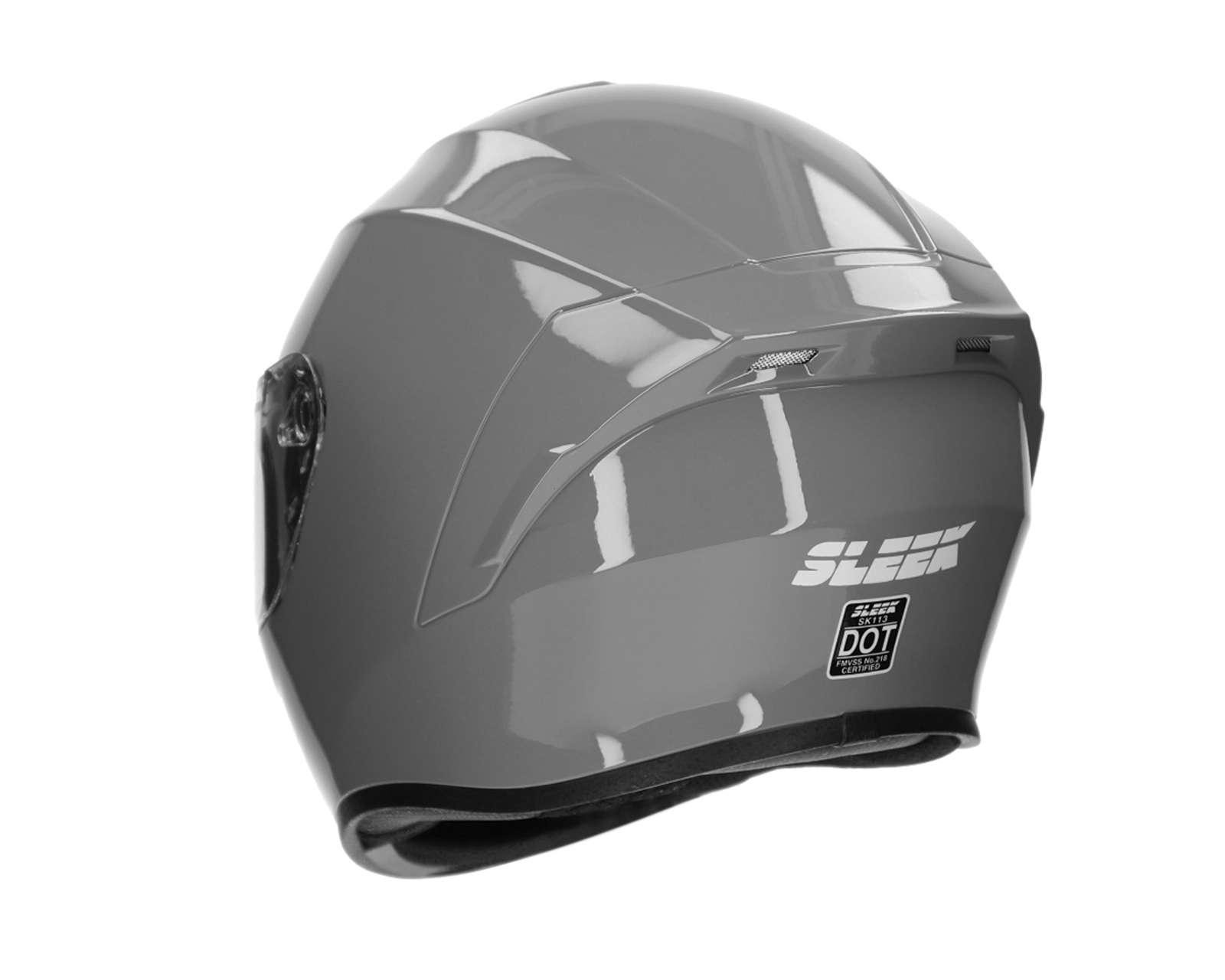 Foto 4 pulgar | Casco para Motociclista Sleek Extragrande Gris