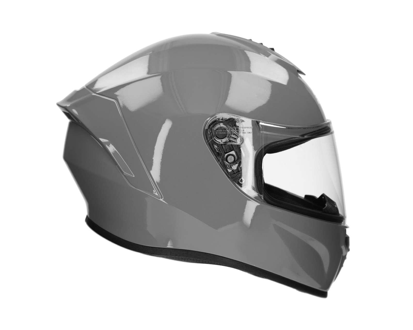 Foto 6 pulgar | Casco para Motociclista Sleek Extragrande Gris