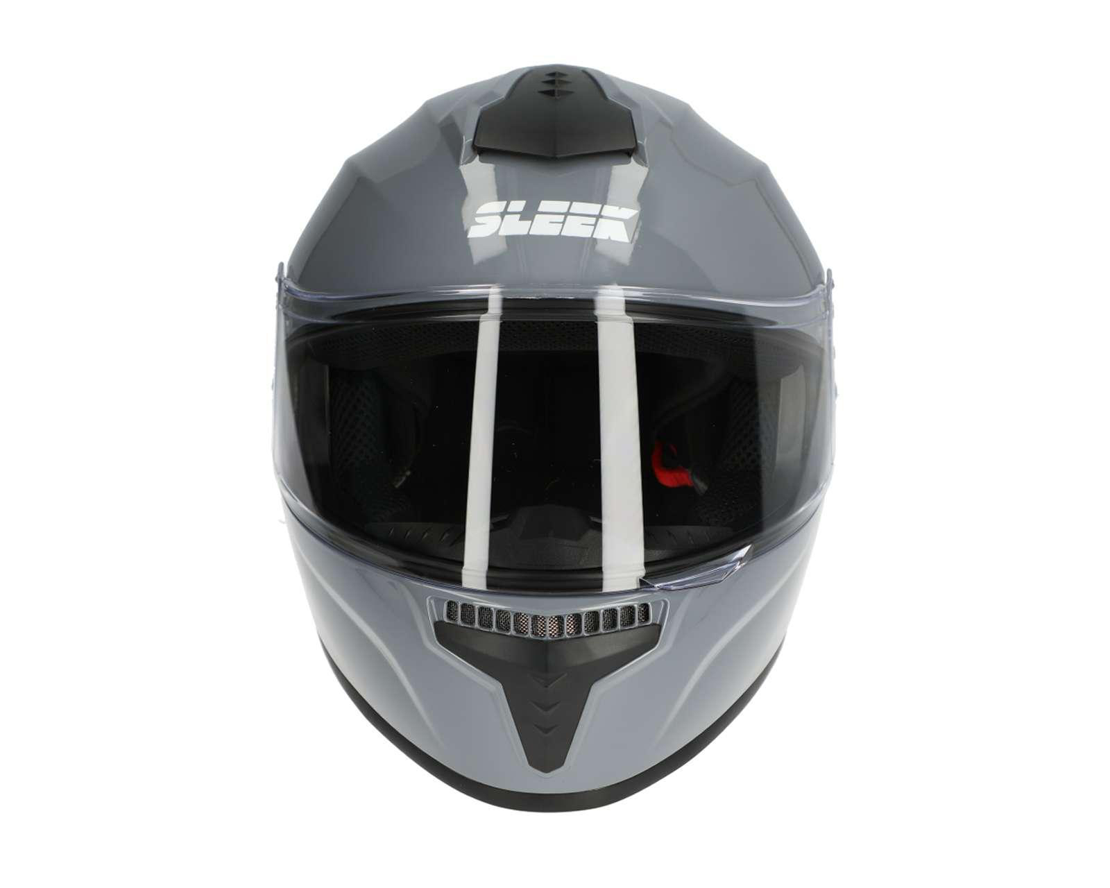 Foto 7 pulgar | Casco para Motociclista Sleek Extragrande Gris