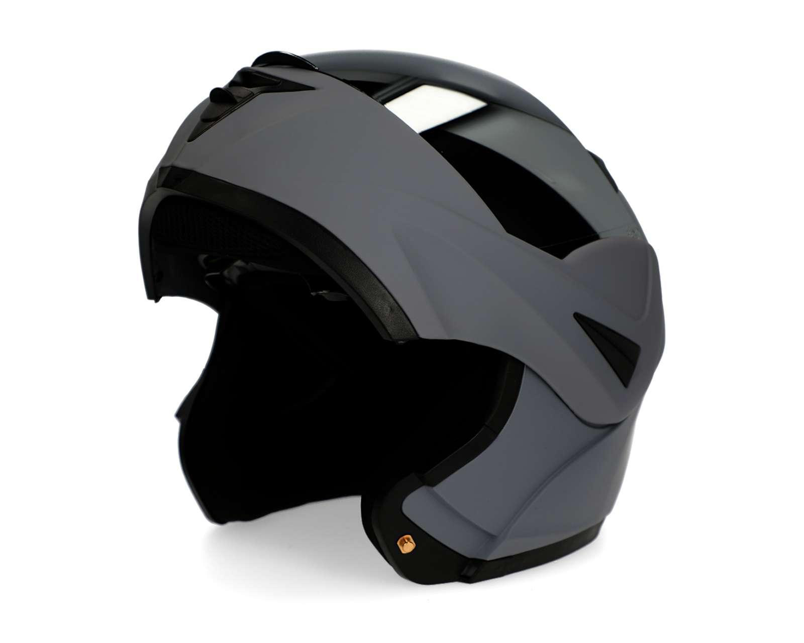 Foto 2 pulgar | Casco para Motociclista Sleek Extragrande Gris