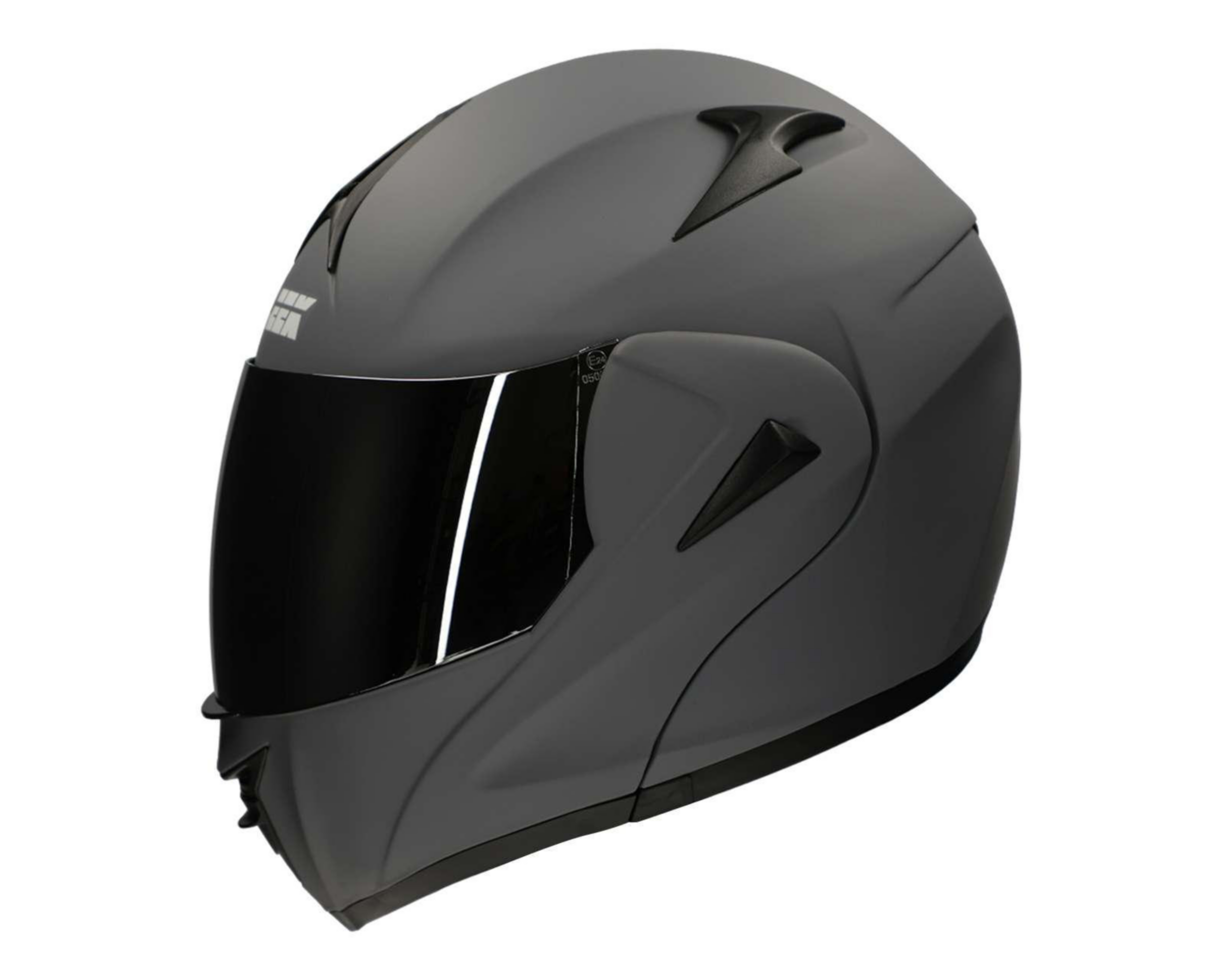 Foto 4 pulgar | Casco para Motociclista Sleek Grande Gris