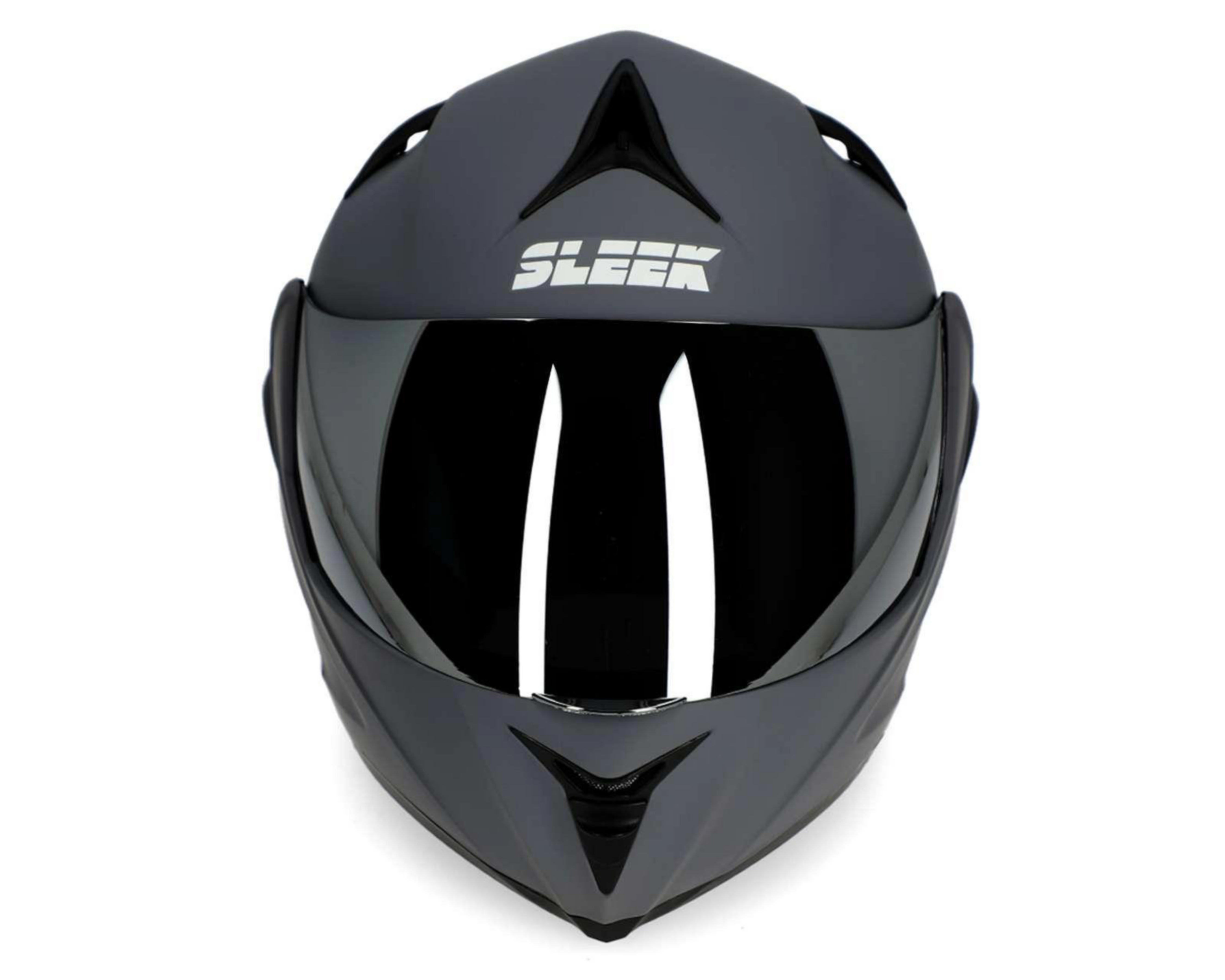 Foto 8 pulgar | Casco para Motociclista Sleek Grande Gris