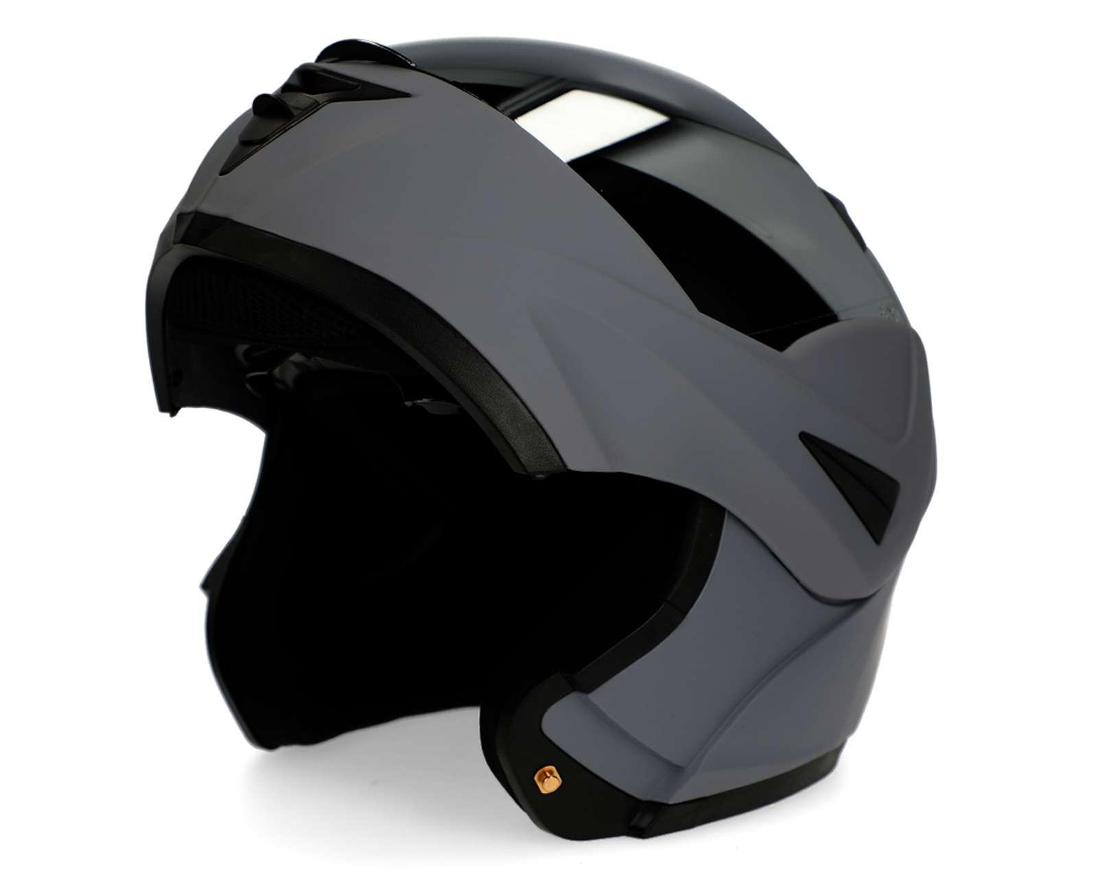 Casco para Motociclista Sleek Mediano Gris