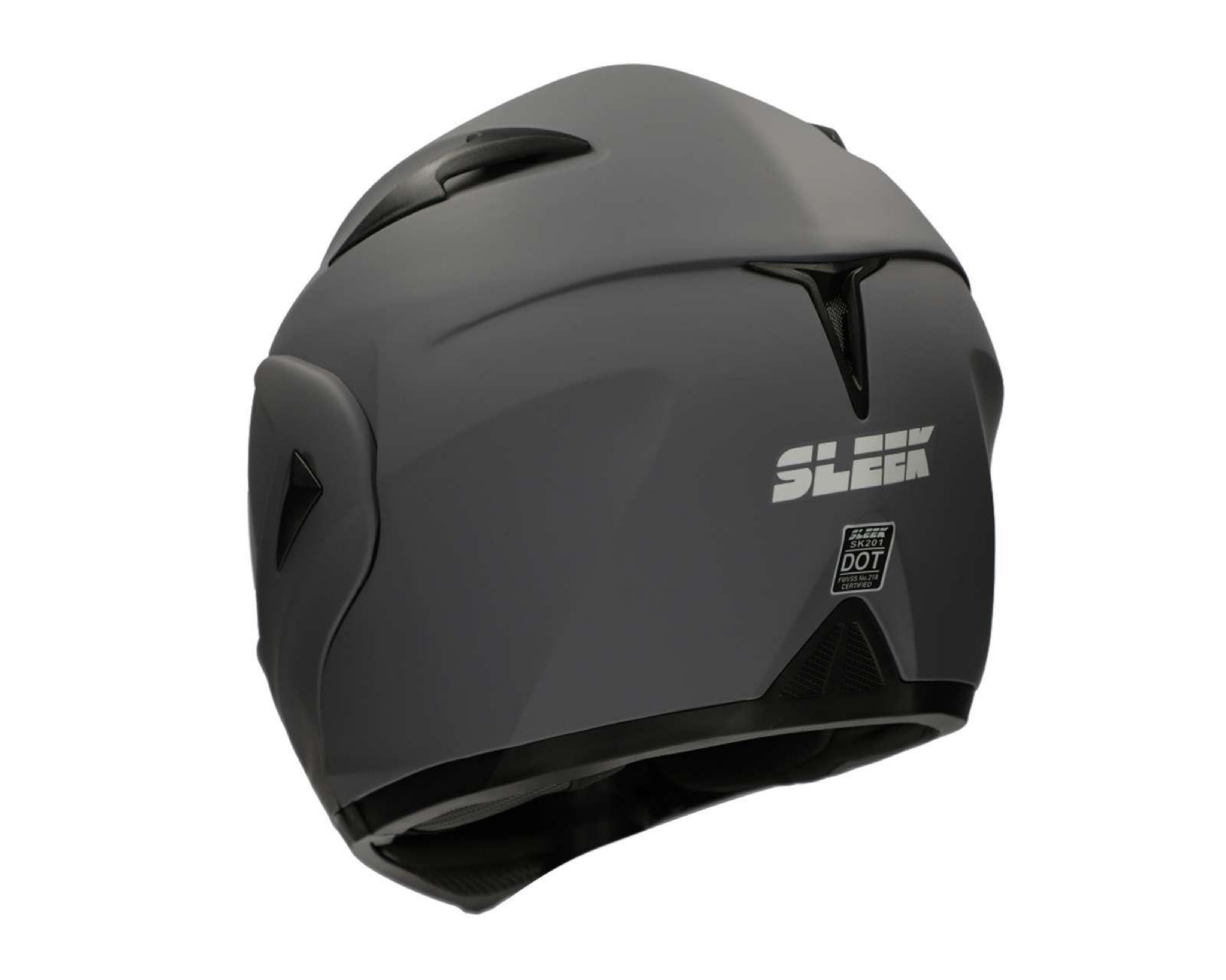 Foto 5 pulgar | Casco para Motociclista Sleek Mediano Gris