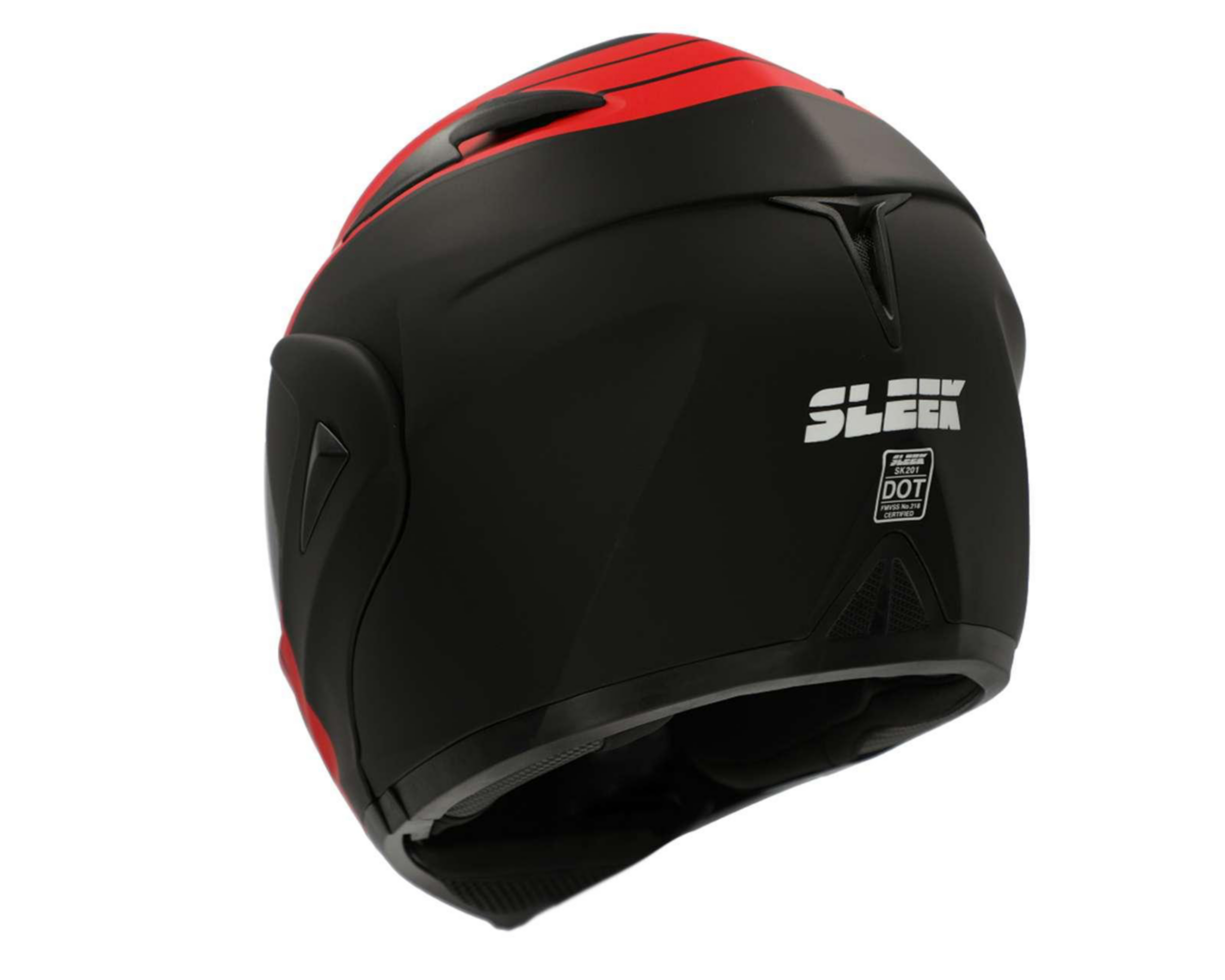 Foto 5 pulgar | Casco para Motociclista Sleek Extragrande Negro