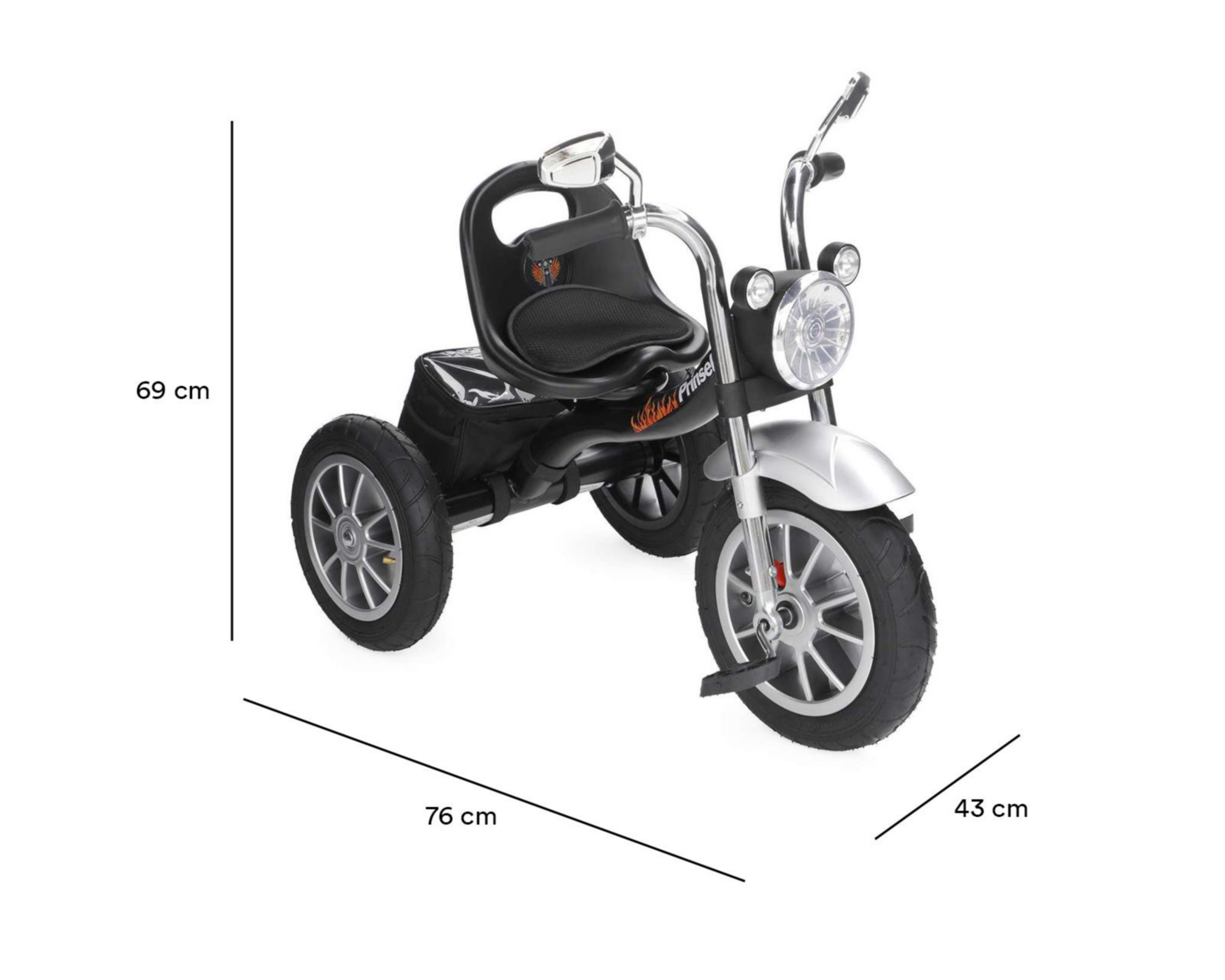 Foto 5 | Triciclo Prinsel Negro
