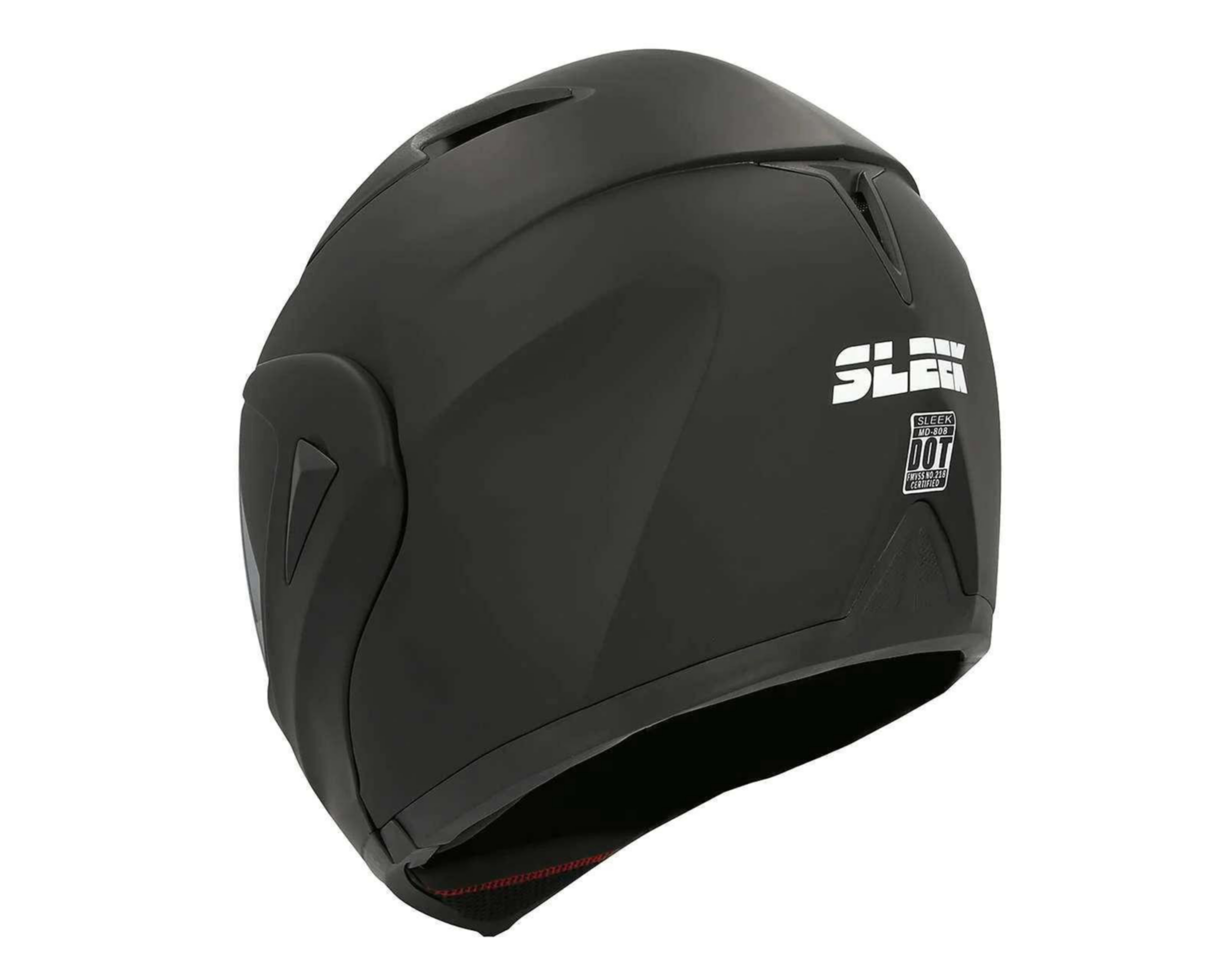 Foto 4 pulgar | Casco para Motociclista Sleek Grande Doble Visor Negro