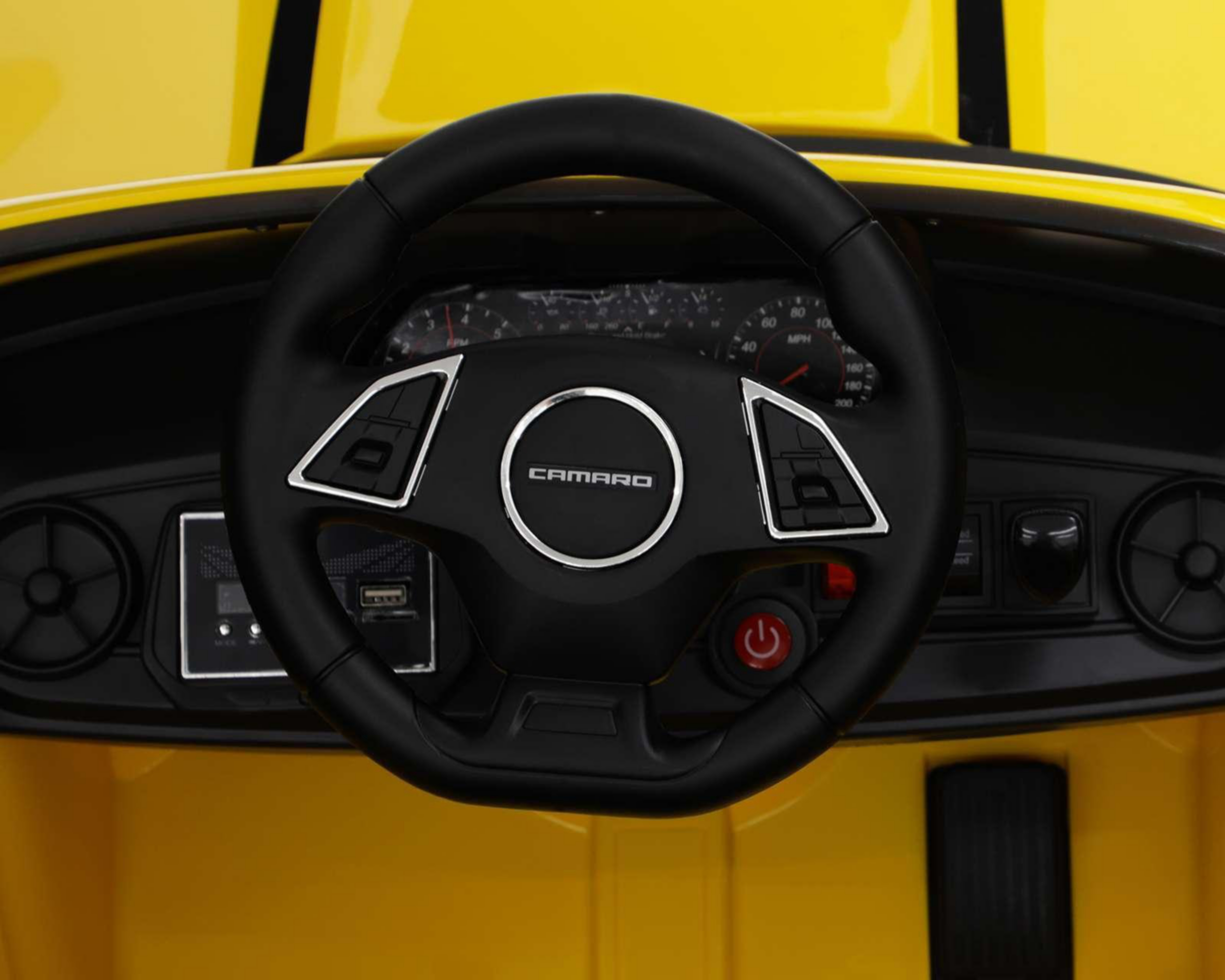 Foto 7 pulgar | Montable Eléctrico Chevrolet Camaro Amarillo