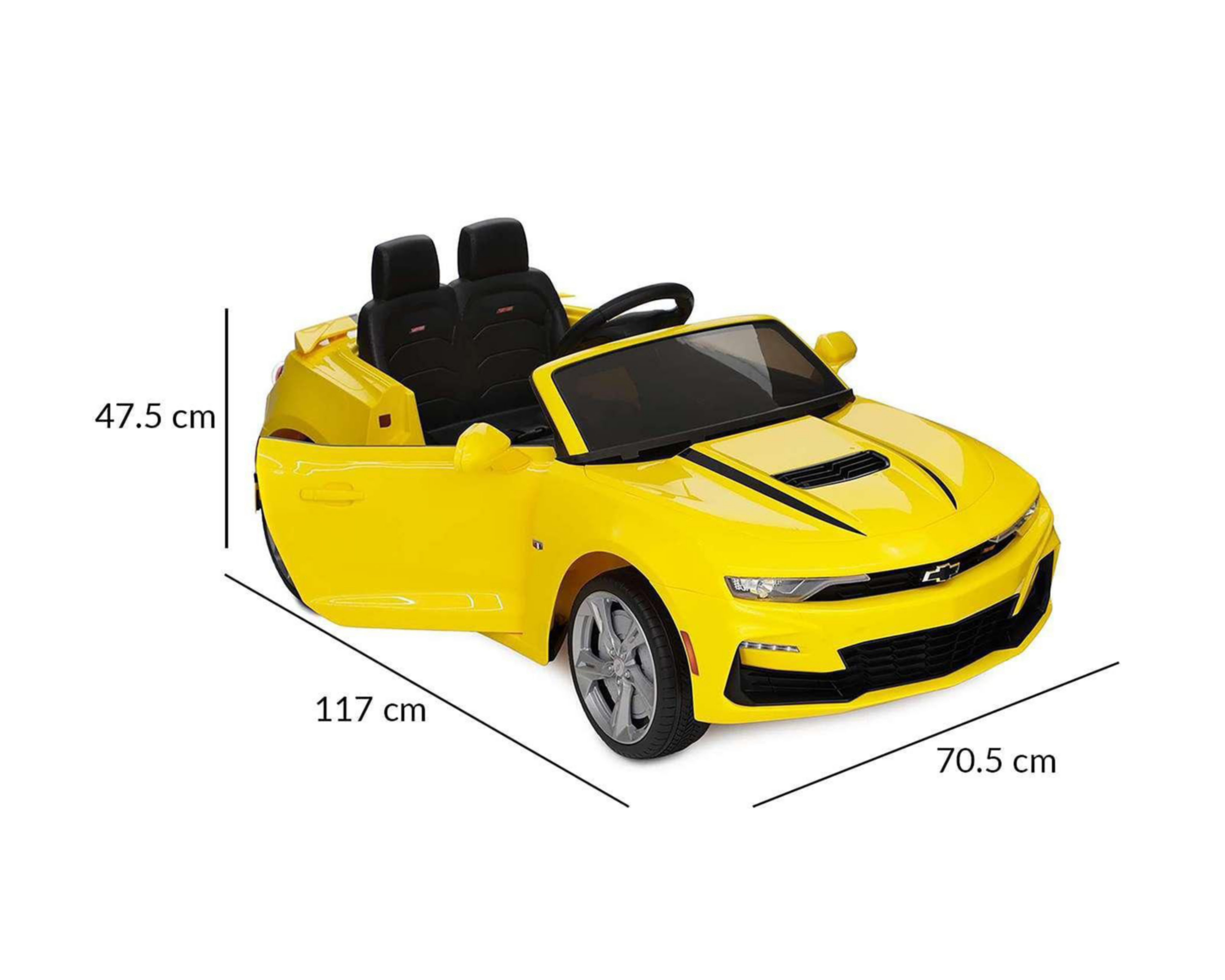 Foto 9 pulgar | Montable Eléctrico Chevrolet Camaro Amarillo