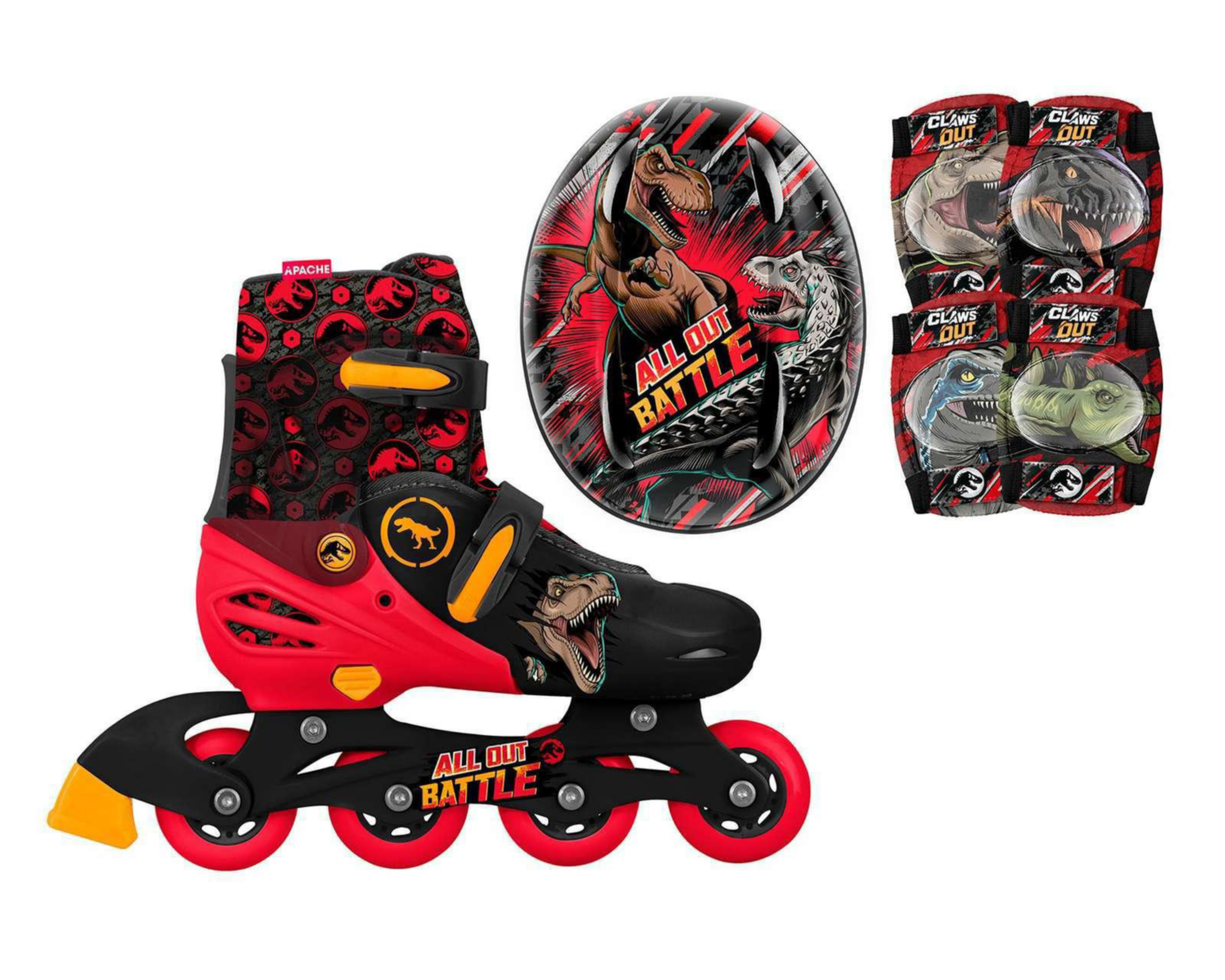 Patines Apache Jurasic Rojos $899