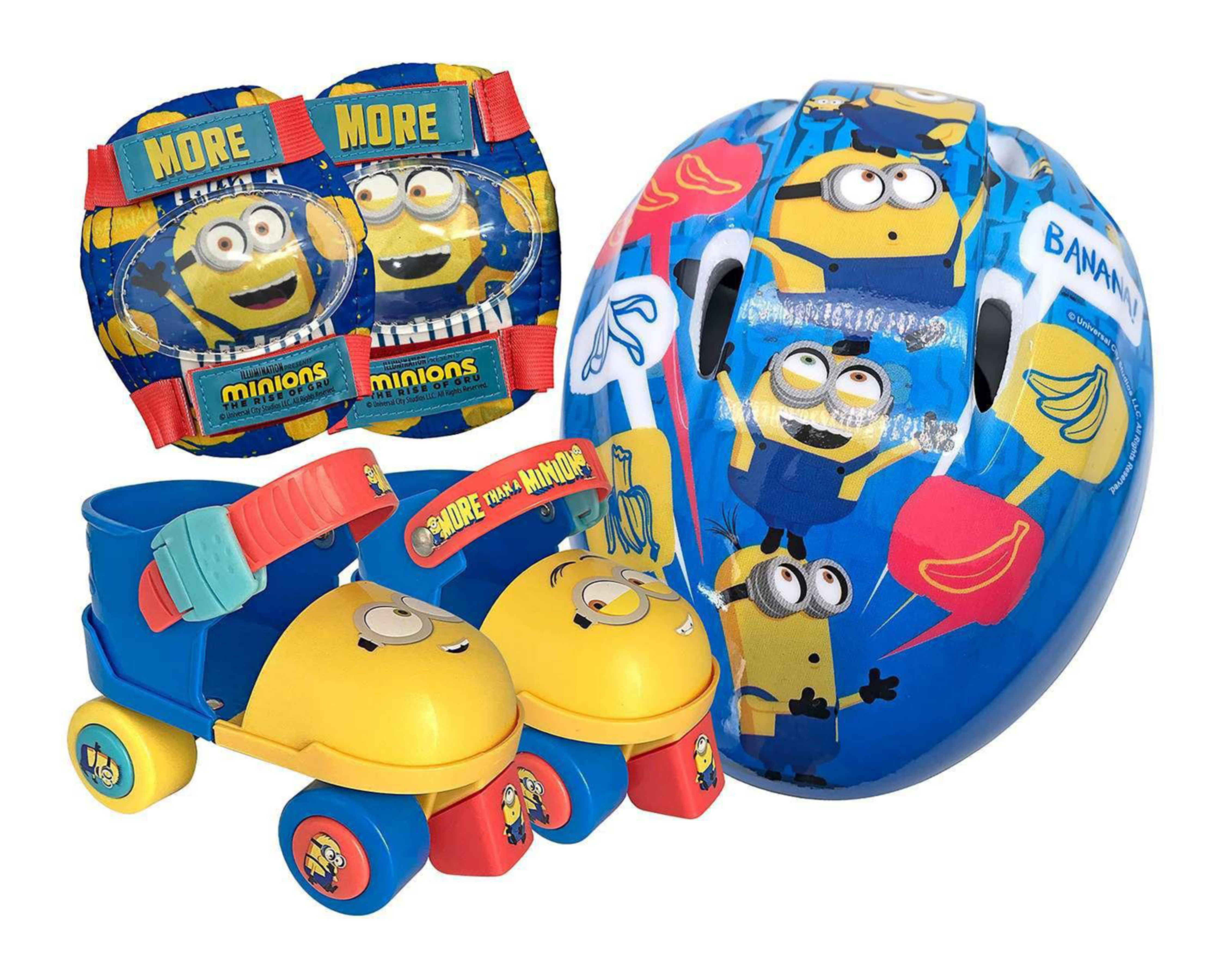 Foto 2 pulgar | Patines Apache Minions TR-SKMN-S Amarillos Talla Ajustable