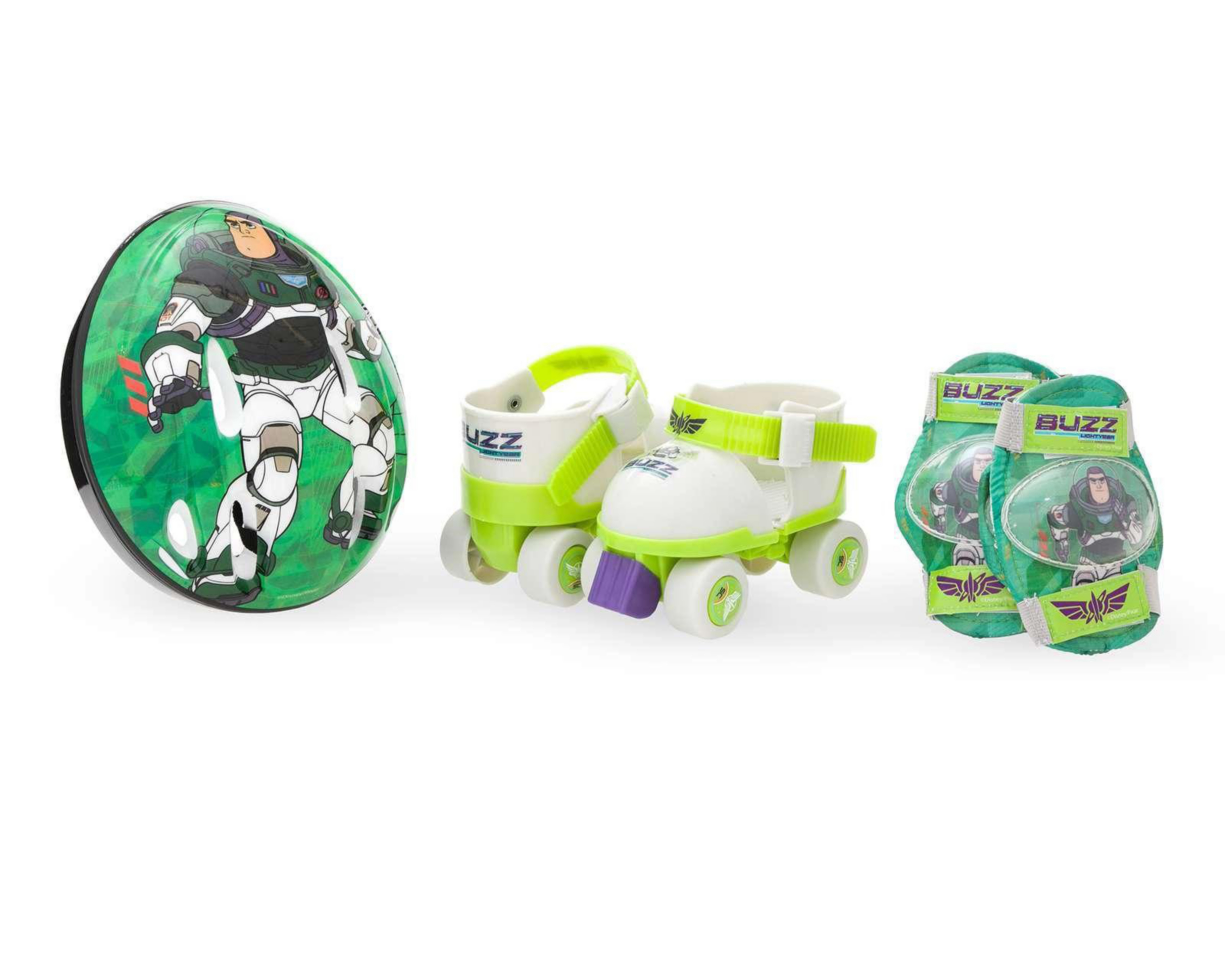 Patines y Accesorios de Protección Disney Buzz Lightyear Blancos Talla 15-18