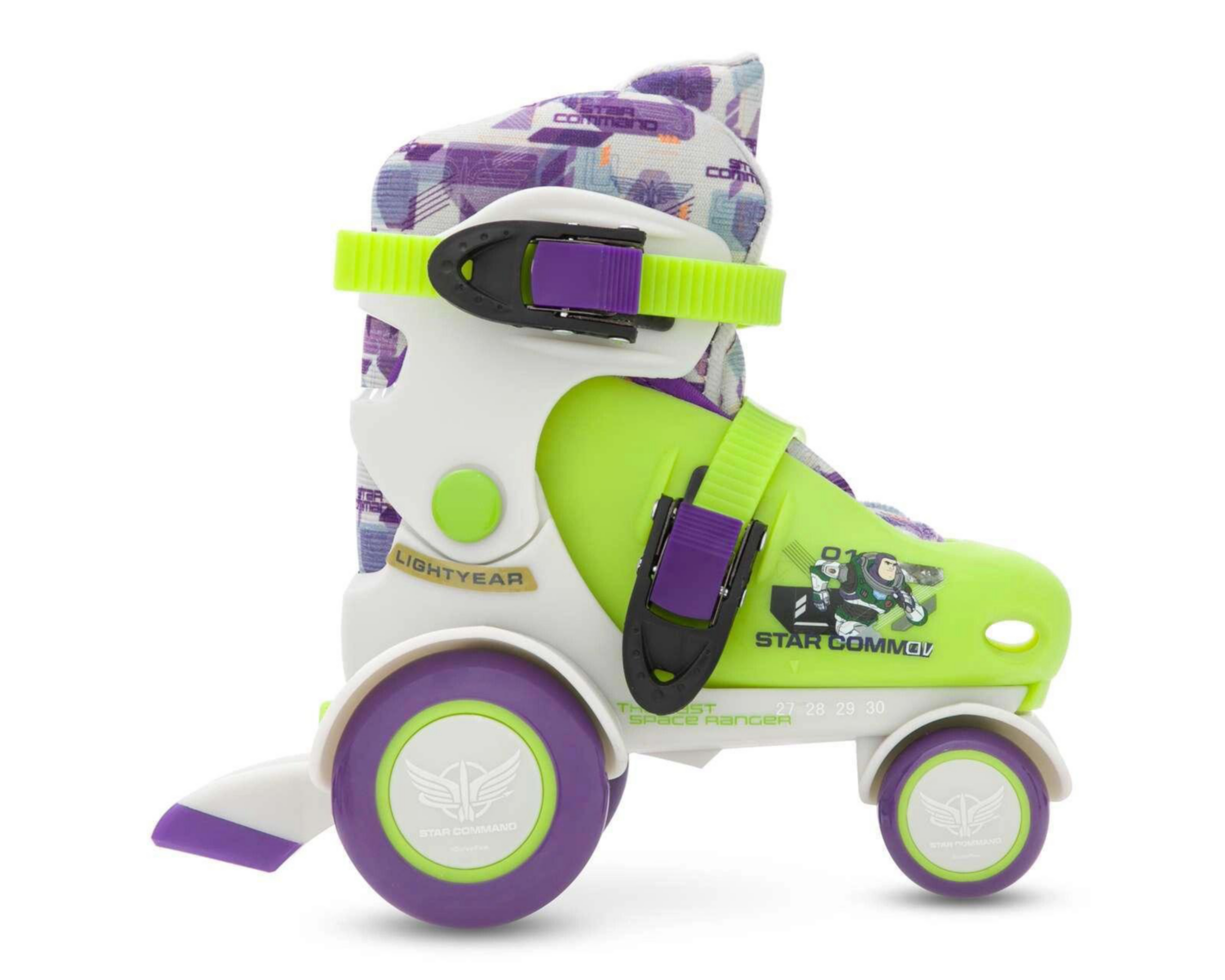 Foto 4 pulgar | Patines Disney Buzz Lightyear Blancos Talla 27-30