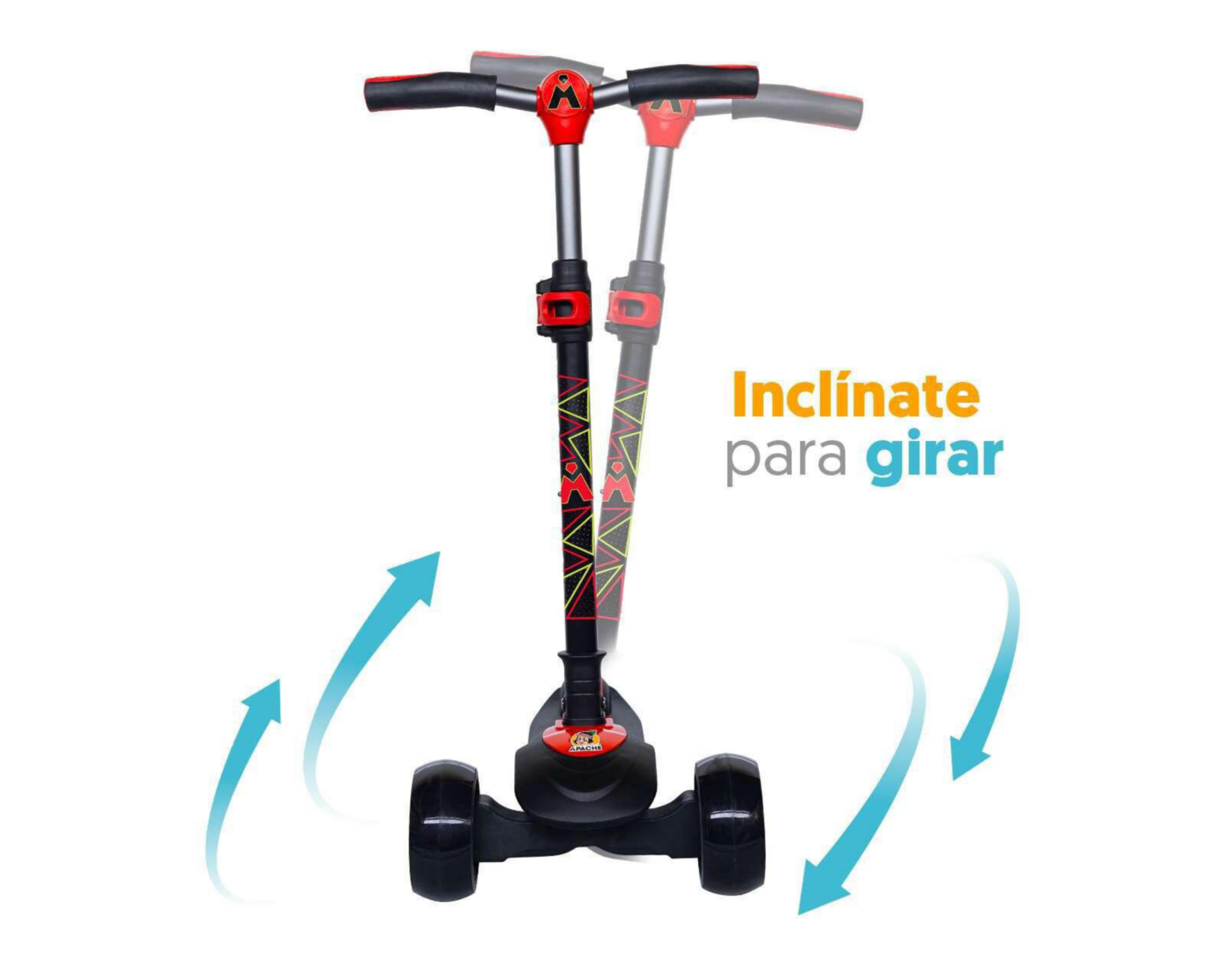 Foto 5 pulgar | Scooter Apache Triscooter con Luces