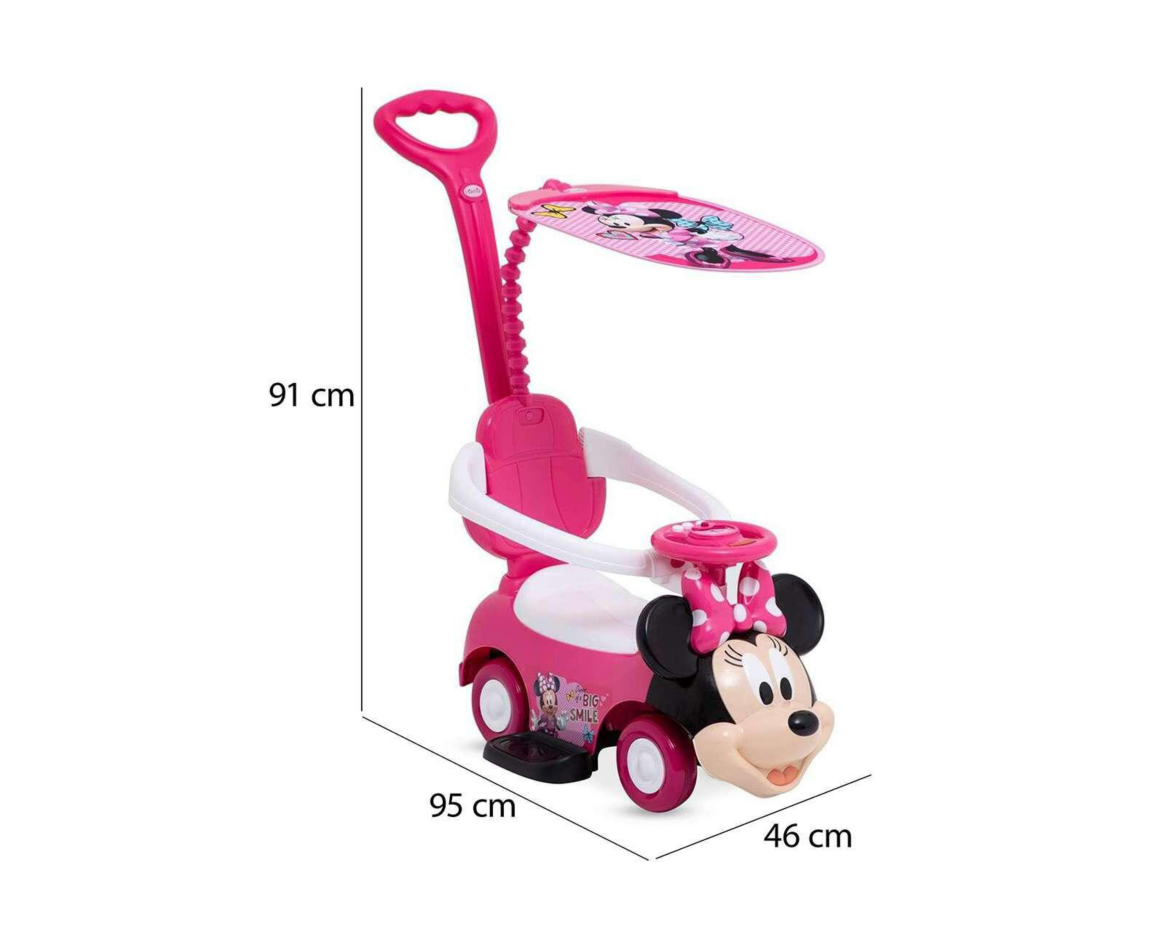 Foto 8 pulgar | Montable Disney Minnie Mouse Rosa