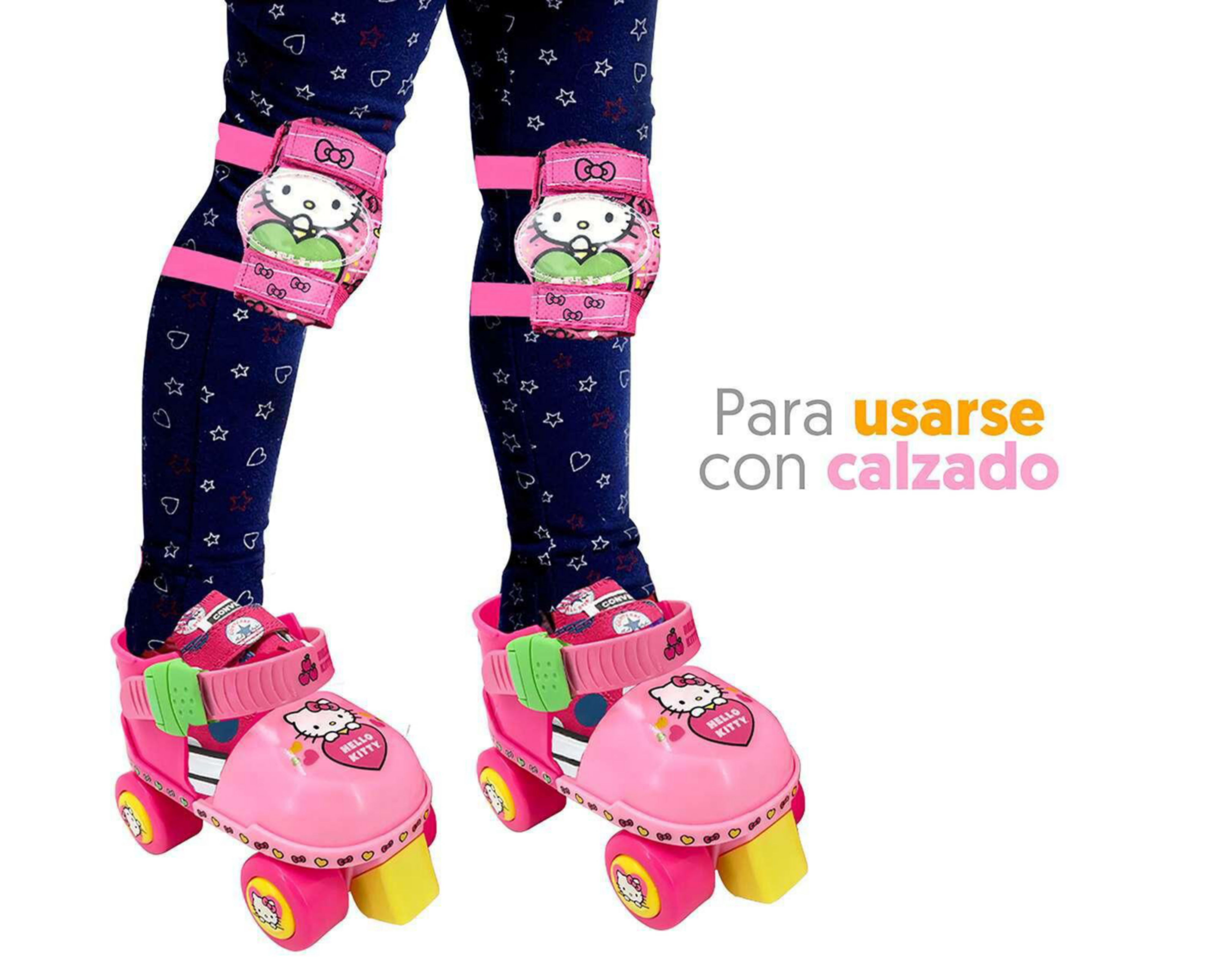 Foto 5 pulgar | Patines Apache Hello Kitty Rosas Talla 15-18