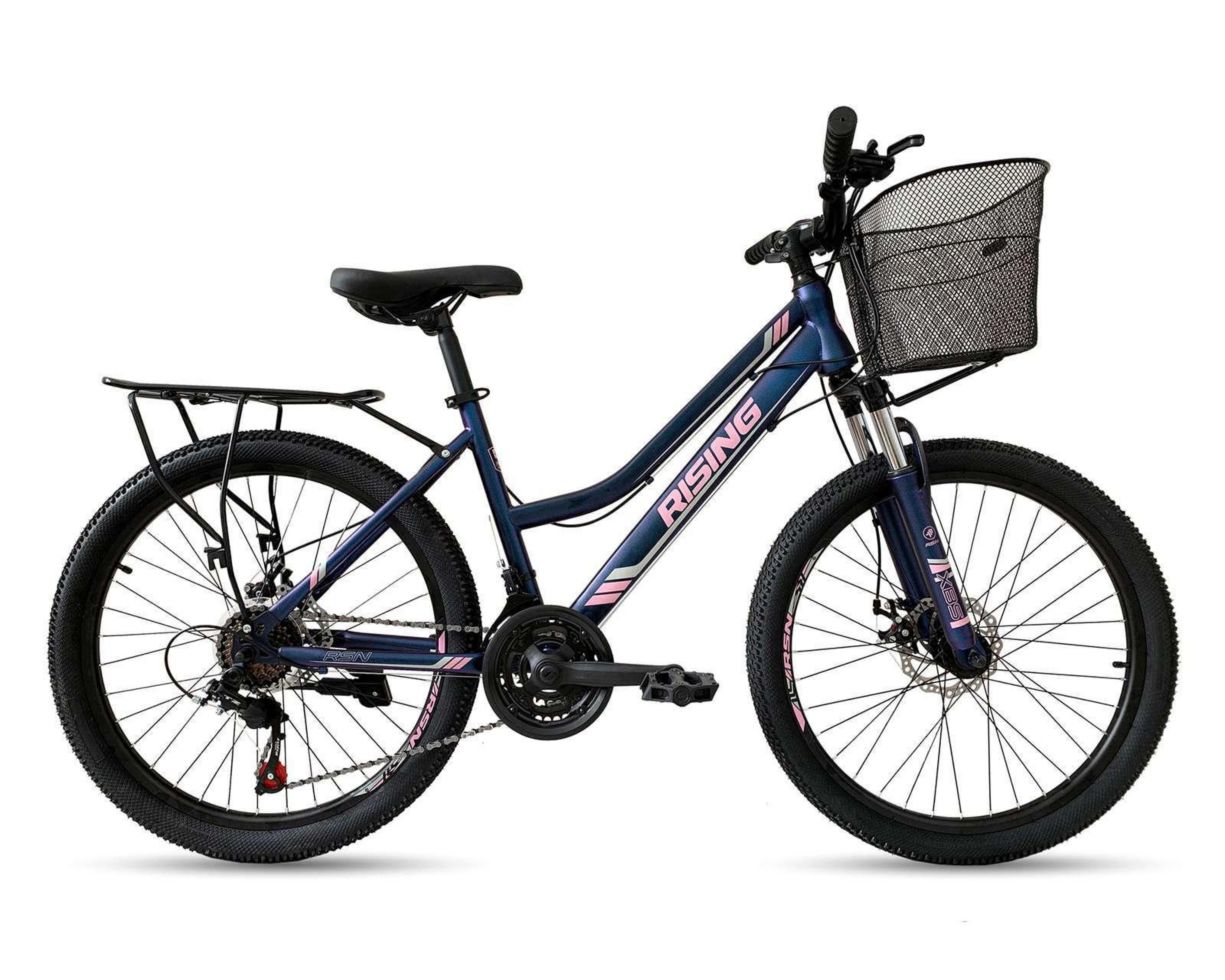 Bicicleta Urbana Rising Fitness Aura 24" Azul