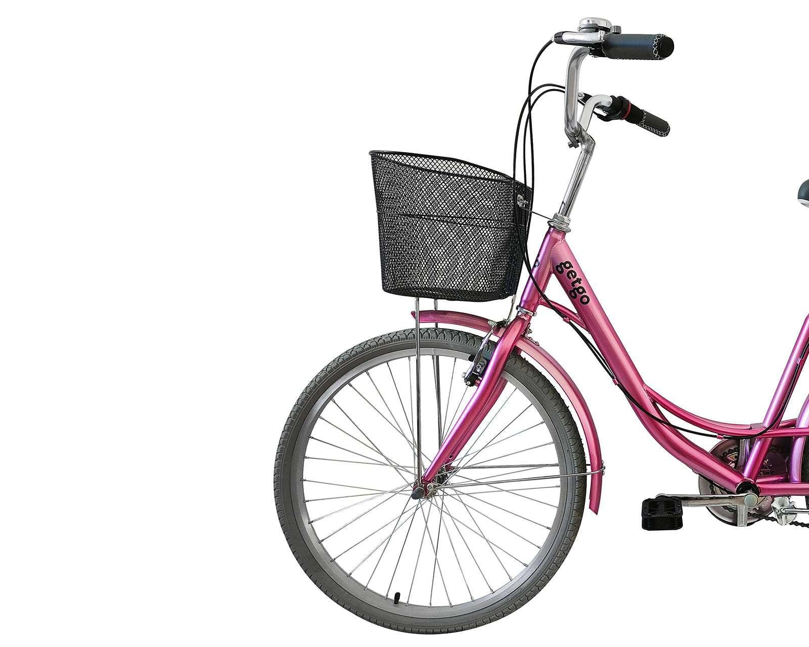 Foto 4 pulgar | Bicicleta Urbana Getgo Stylish 24" Rosa