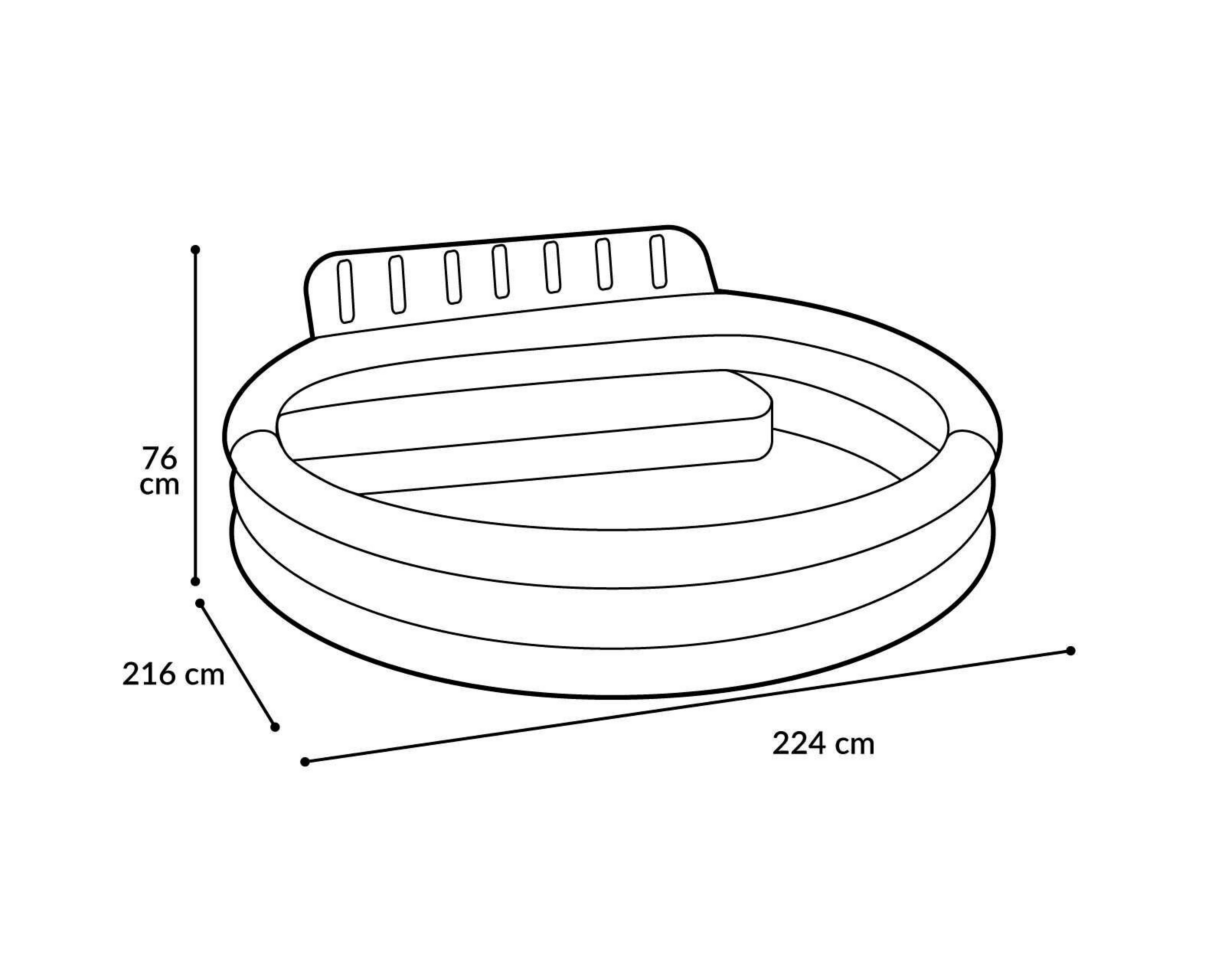 Foto 6 pulgar | Alberca Circular Intex 590 L 224 x 216 x 76 cm