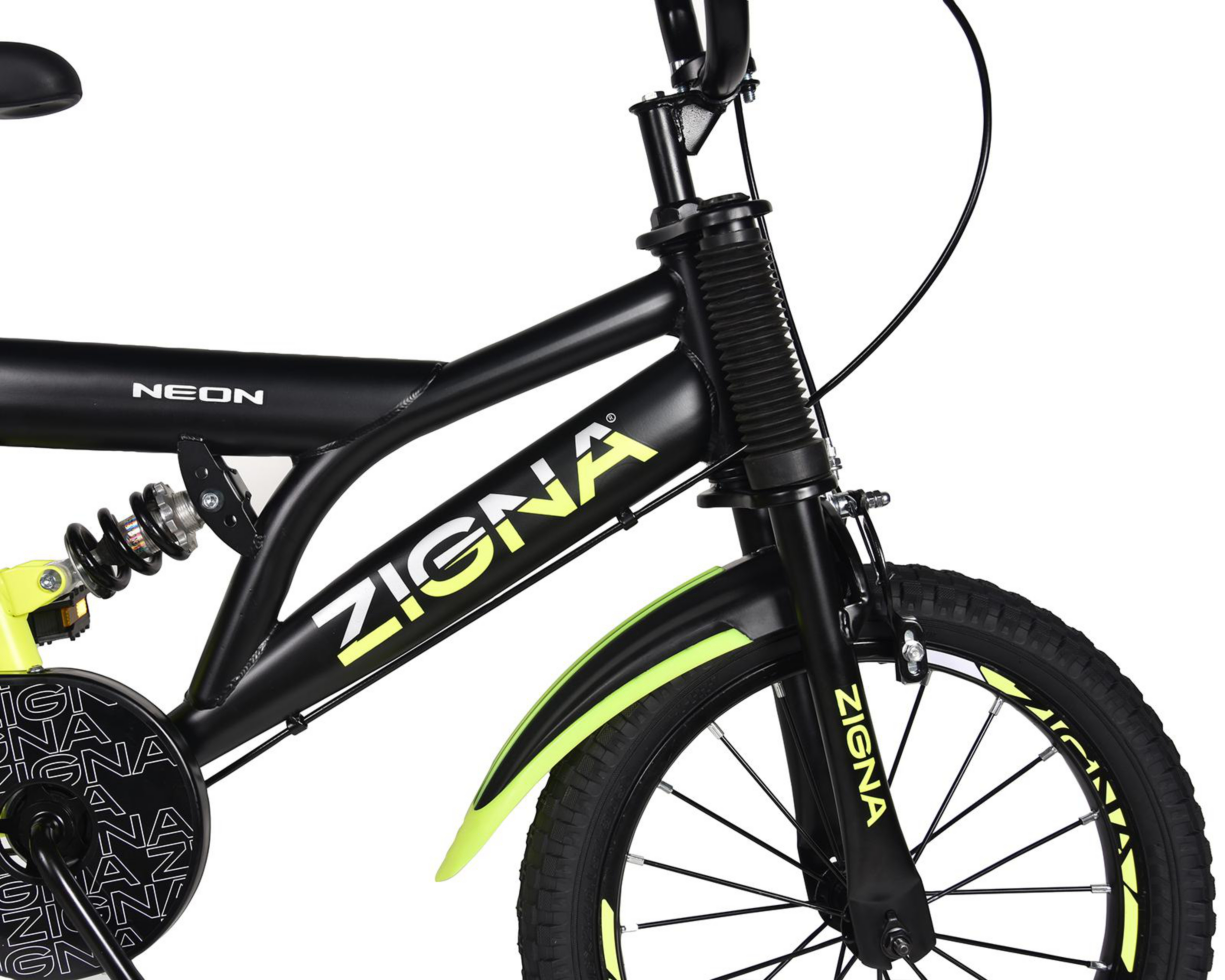 Foto 4 | Bicicleta Infantil Zigna Neón 16" Negra