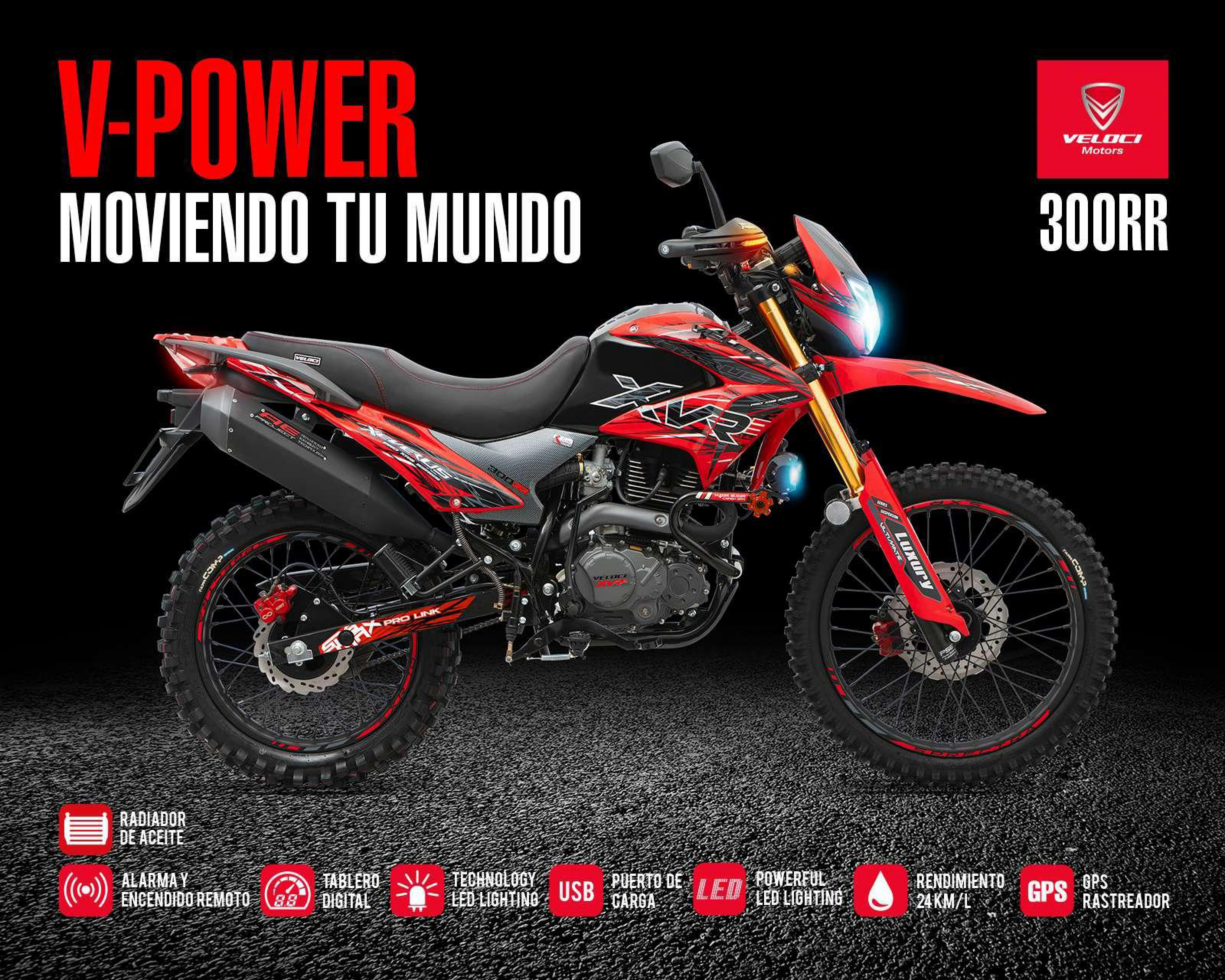 Foto 4 pulgar | Motocicleta Veloci Xeverus Pro XR3 300 cc 2023