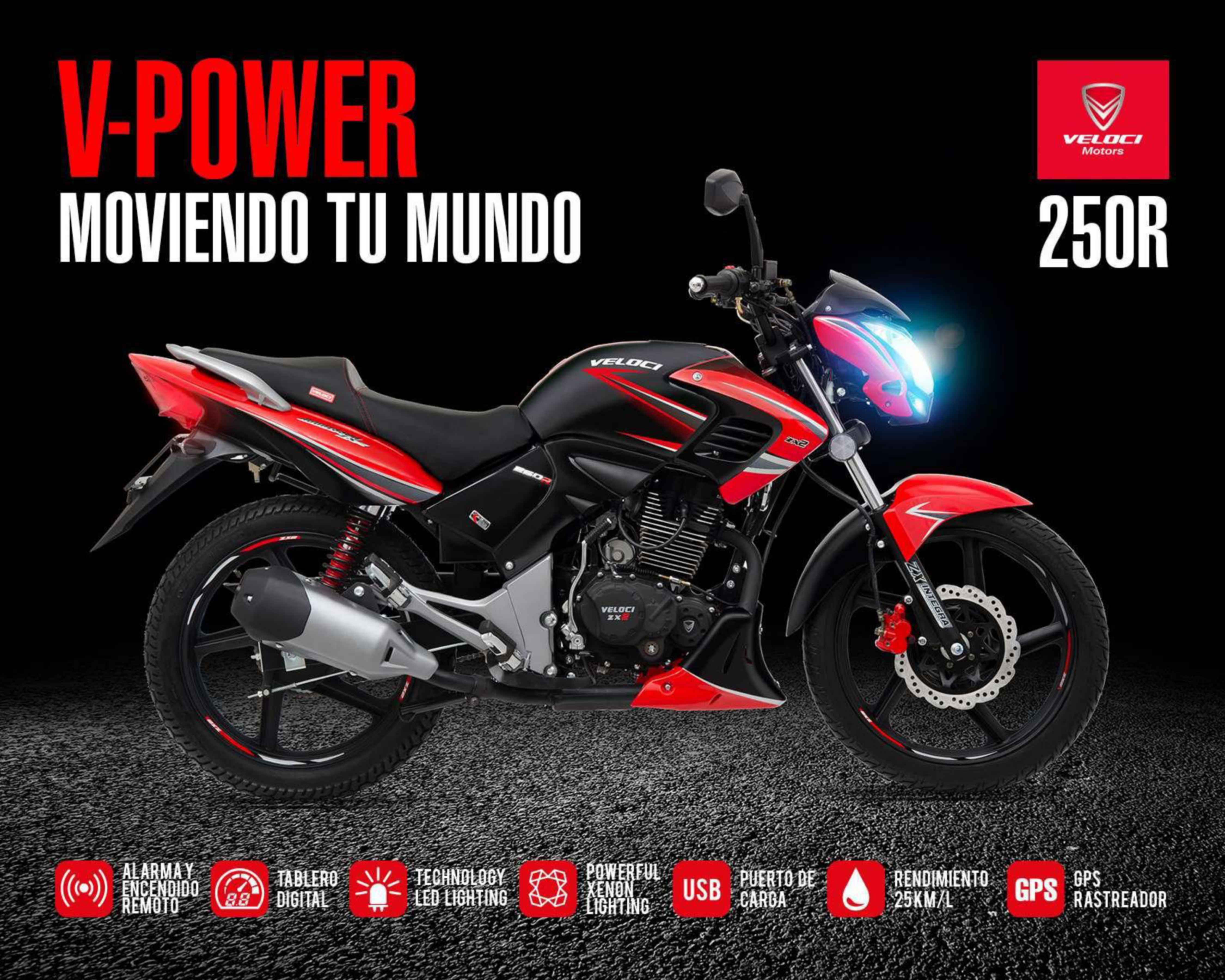 Foto 4 pulgar | Motocicleta Veloci Aggressor ZX2 250 cc