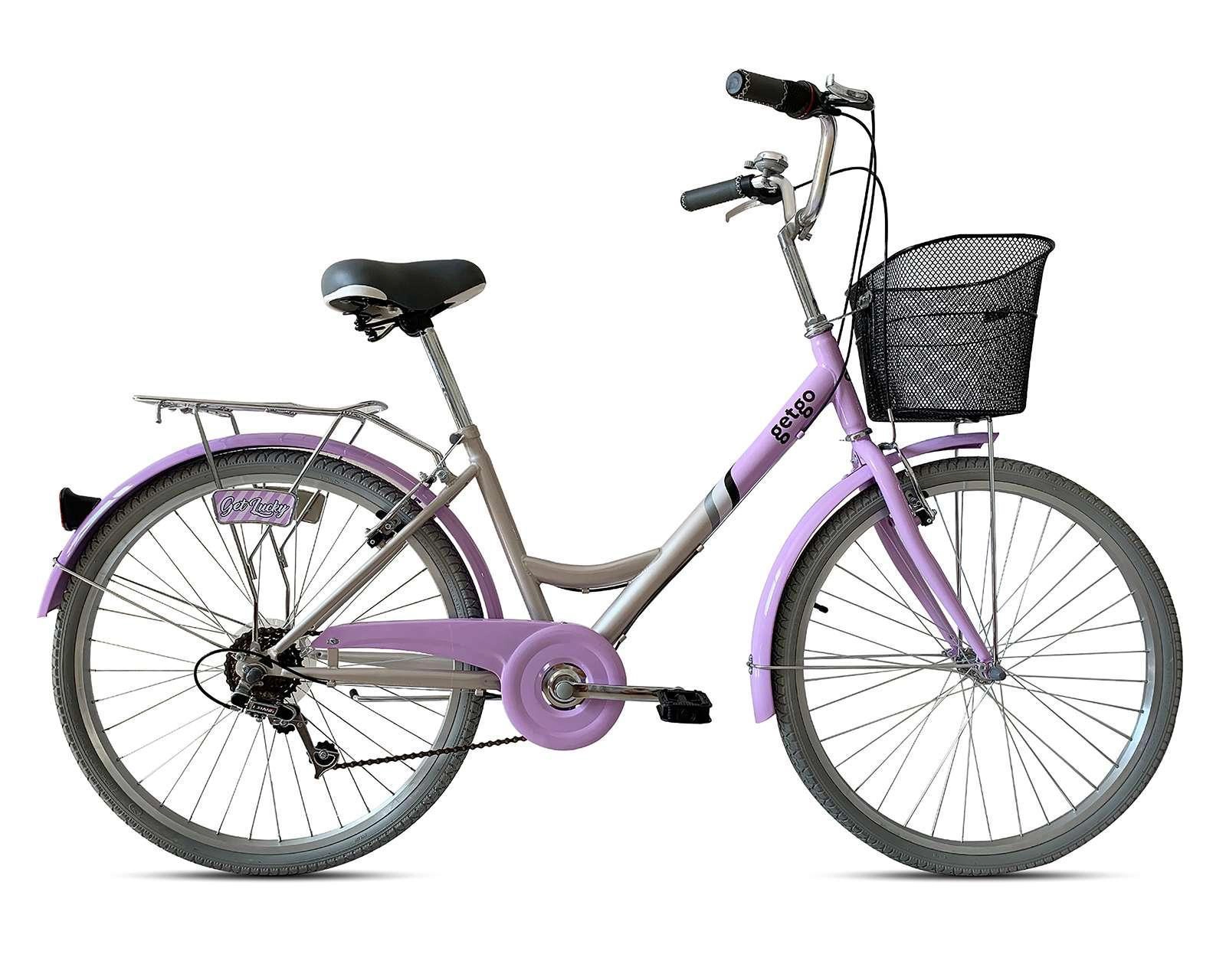 Foto 2 pulgar | Bicicleta Urbana Getgo Get Lucky 26" Morada