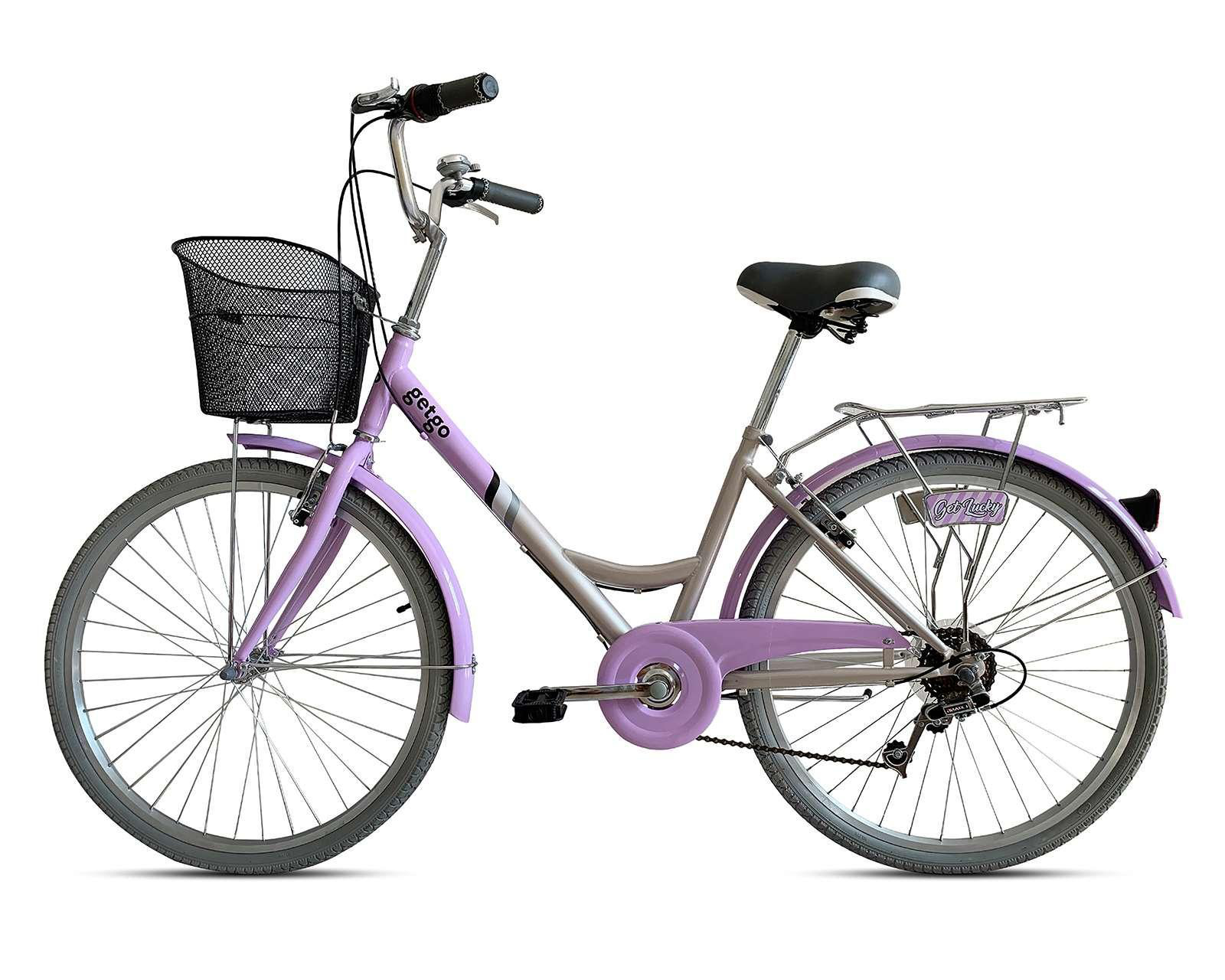 Foto 3 pulgar | Bicicleta Urbana Getgo Get Lucky 26" Morada