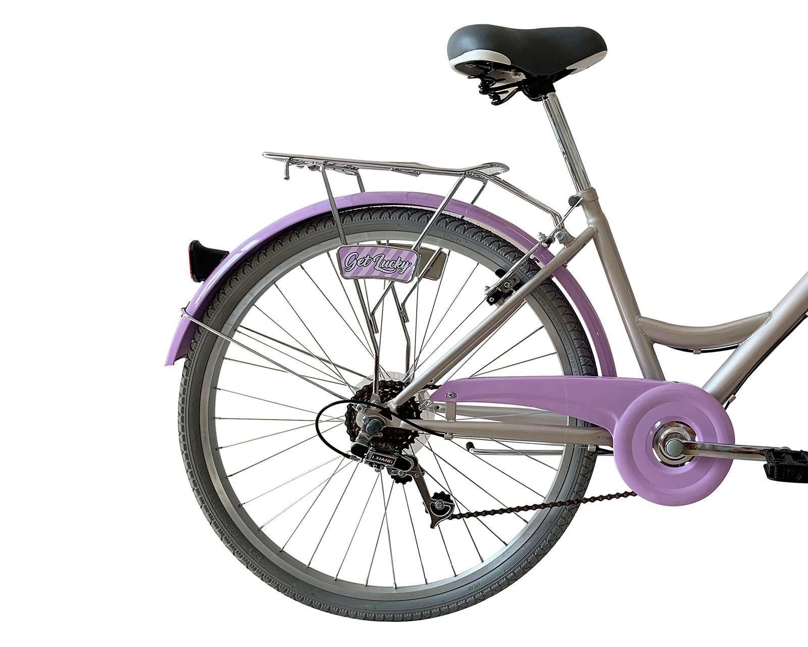 Foto 5 pulgar | Bicicleta Urbana Getgo Get Lucky 26" Morada