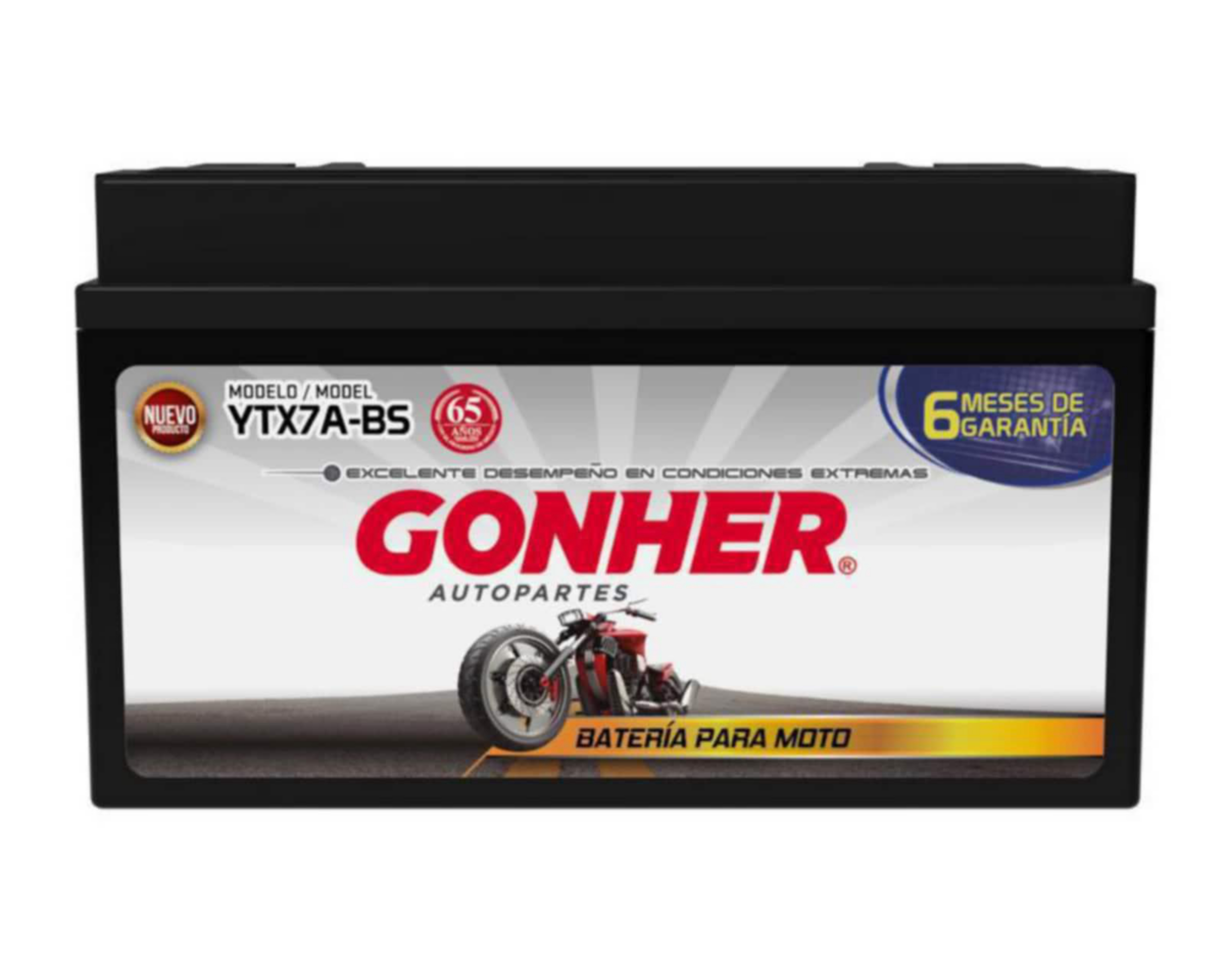 Batería para Motocicleta Gonher YTX7A-BS