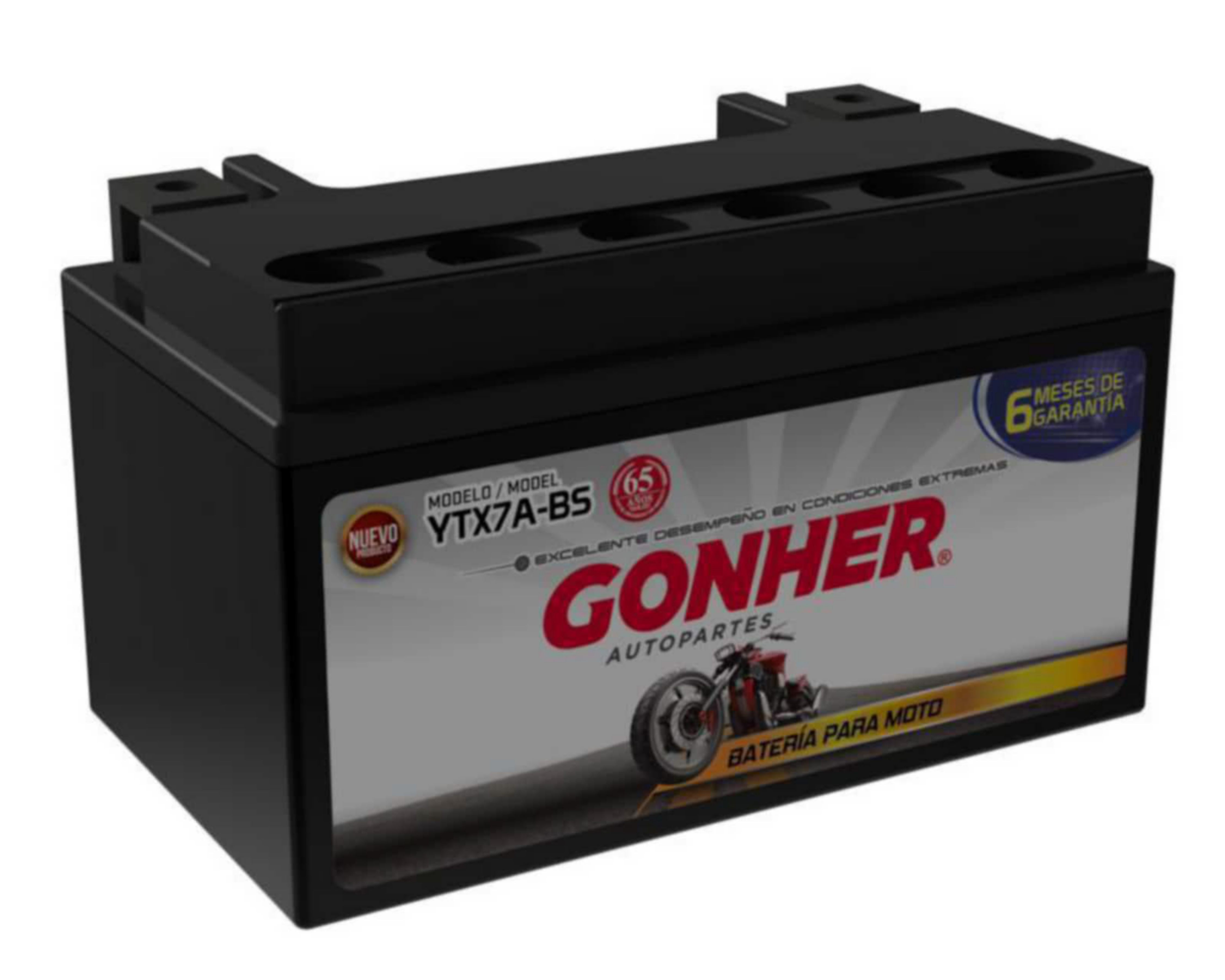 Foto 4 pulgar | Batería para Motocicleta Gonher YTX7A-BS